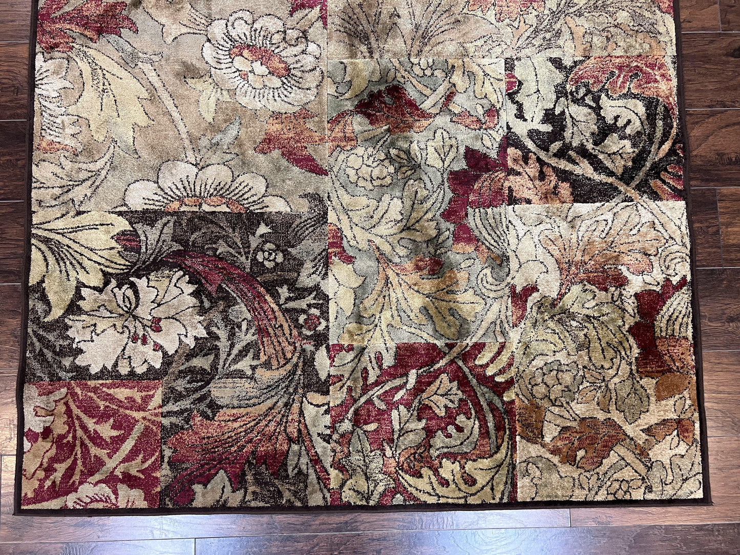 Modern Abstract Area Rug 5x7, Floral Design, Contemporary Carpet 5 x 7, Multicolor