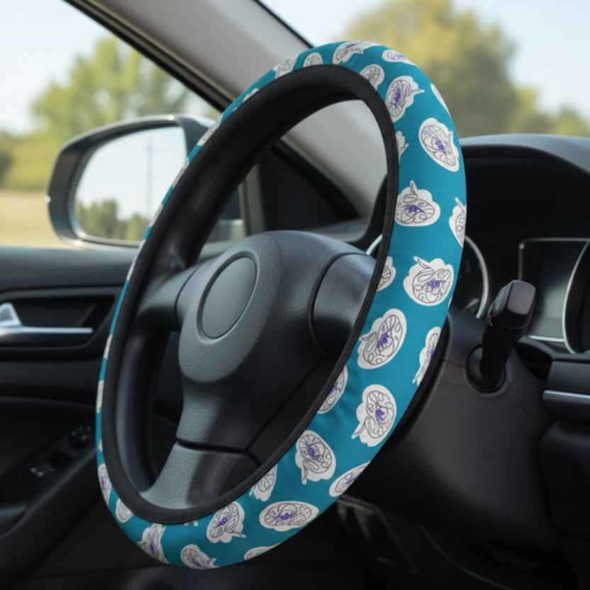 Neuro Brain Pattern Steering Wheel Cover | Soft Grip, Bold Drive Upgrade