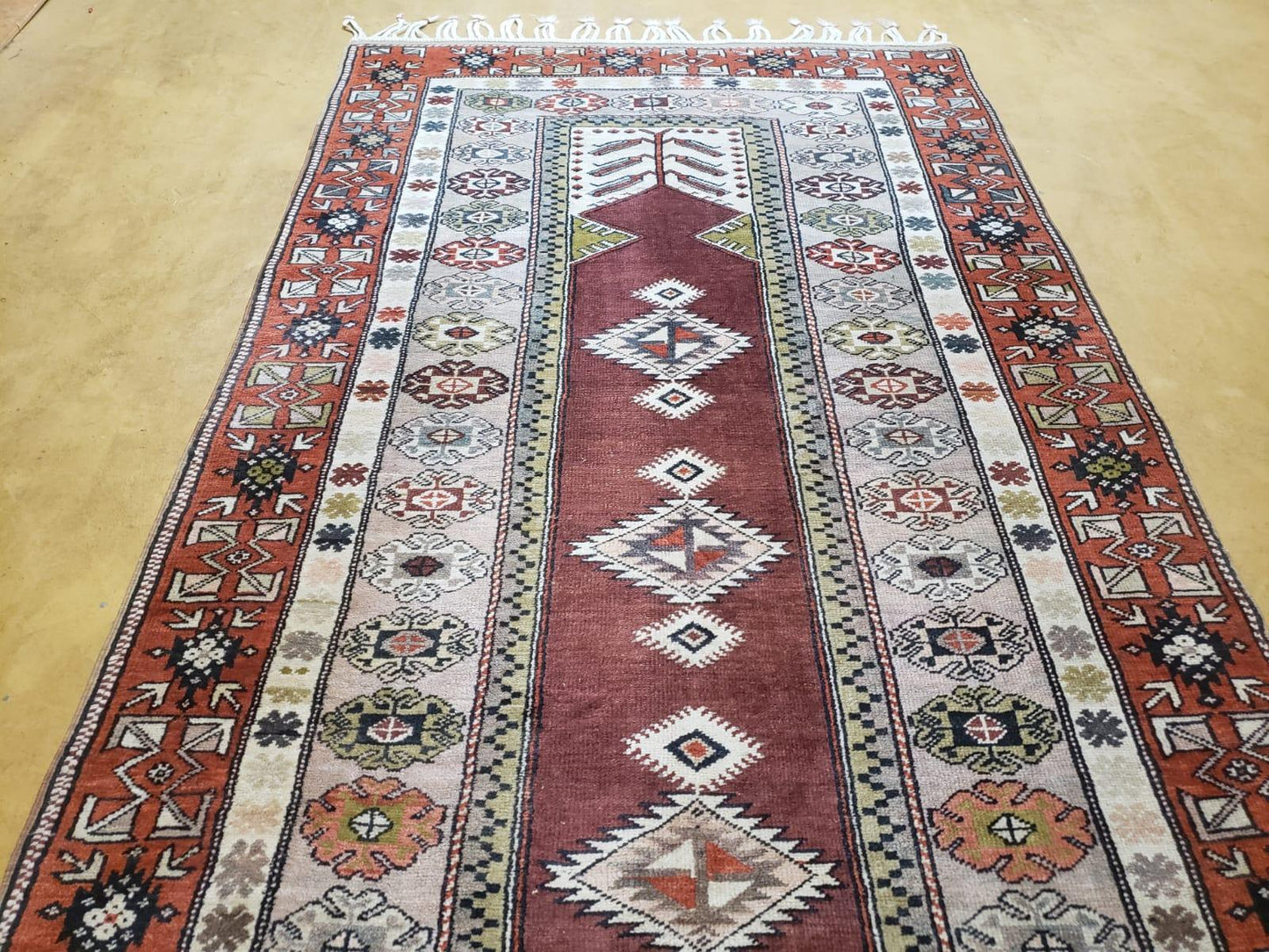 4x8 Turkish Rug - Turkish Oriental Carpet - Tribal Rug - Talesh Rug - Hand Knotted Wool Area Rug 4' 4" x 7' 6" Bedroom Rug Vintage