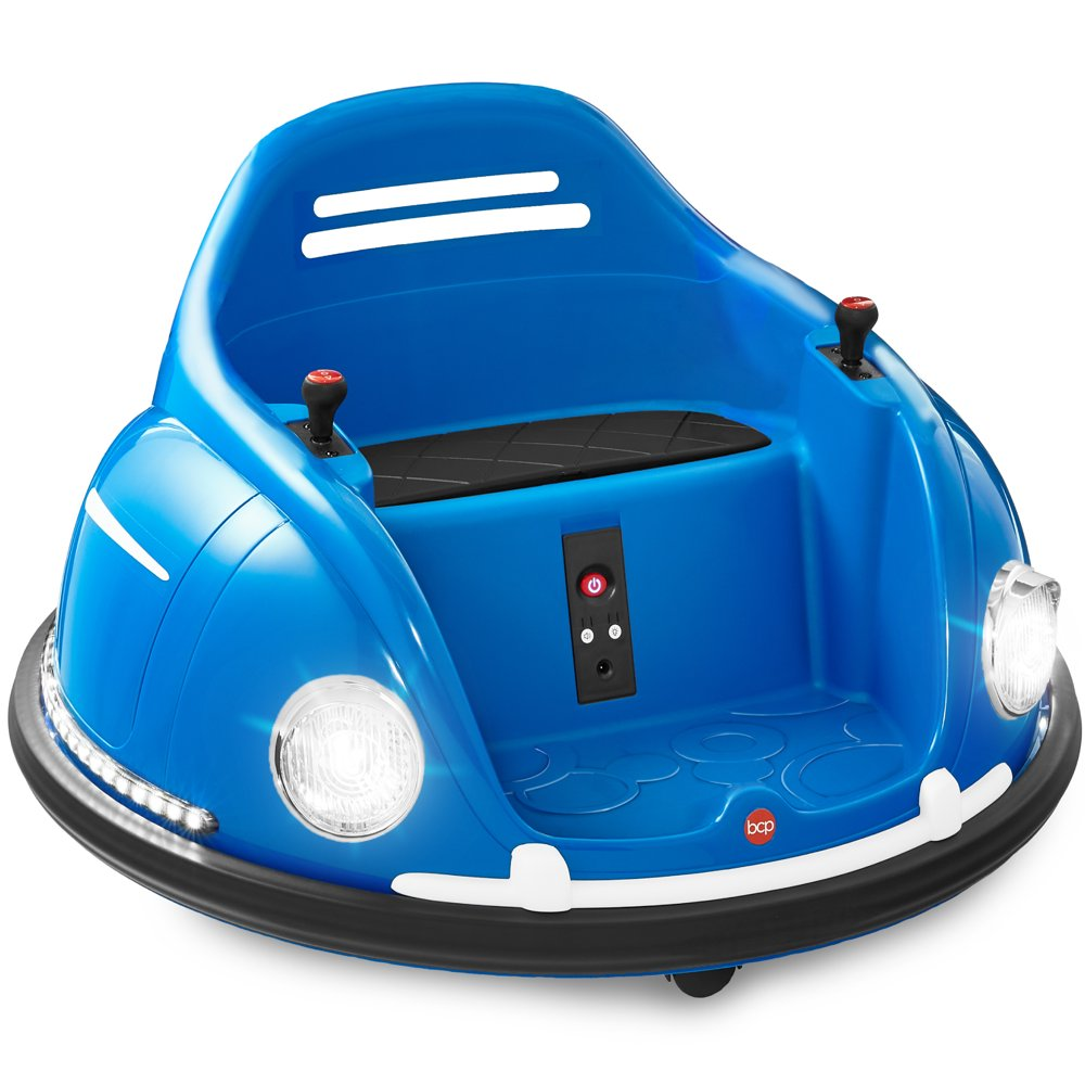 360 Degree Bumper Car Toy for Kids with Remote Control, Safety Harness, and Lights