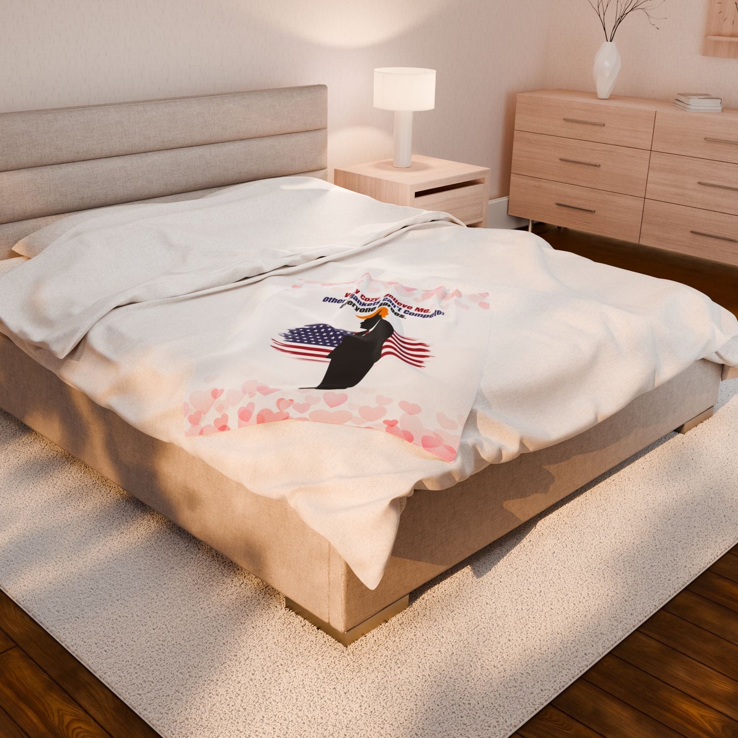Very Cozy. Believe Me. Political Parody Velveteen Blanket