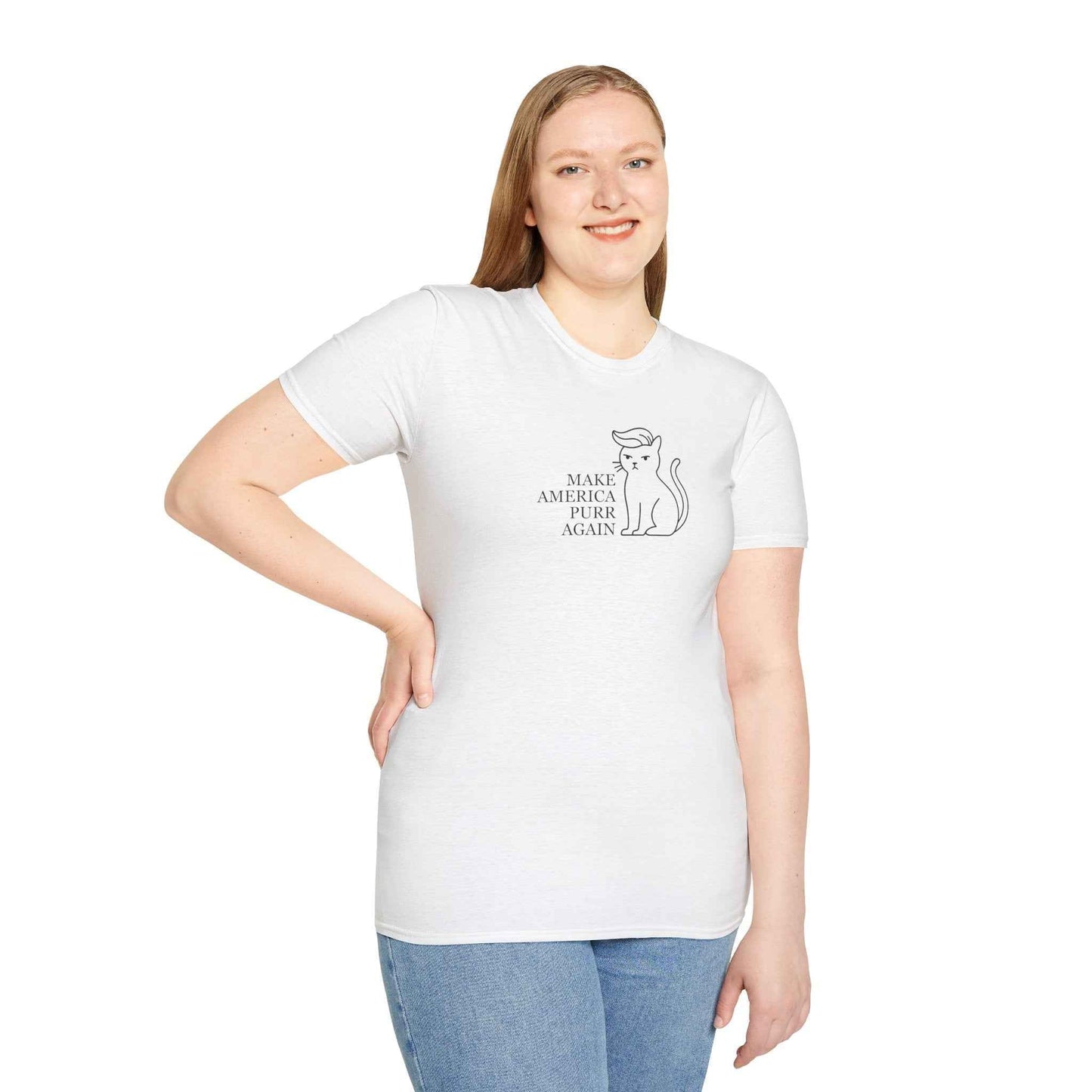 Make America Purr Again T-Shirt – Funny Cat Parody Tee