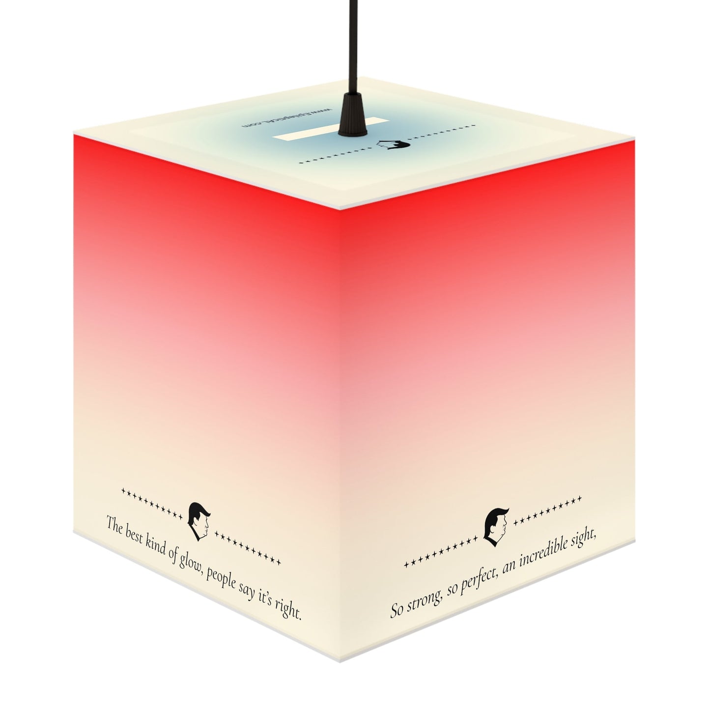 Tremendous Light Cube Lamp – Political Parody Poem Lamp | Statement Lighting Decor