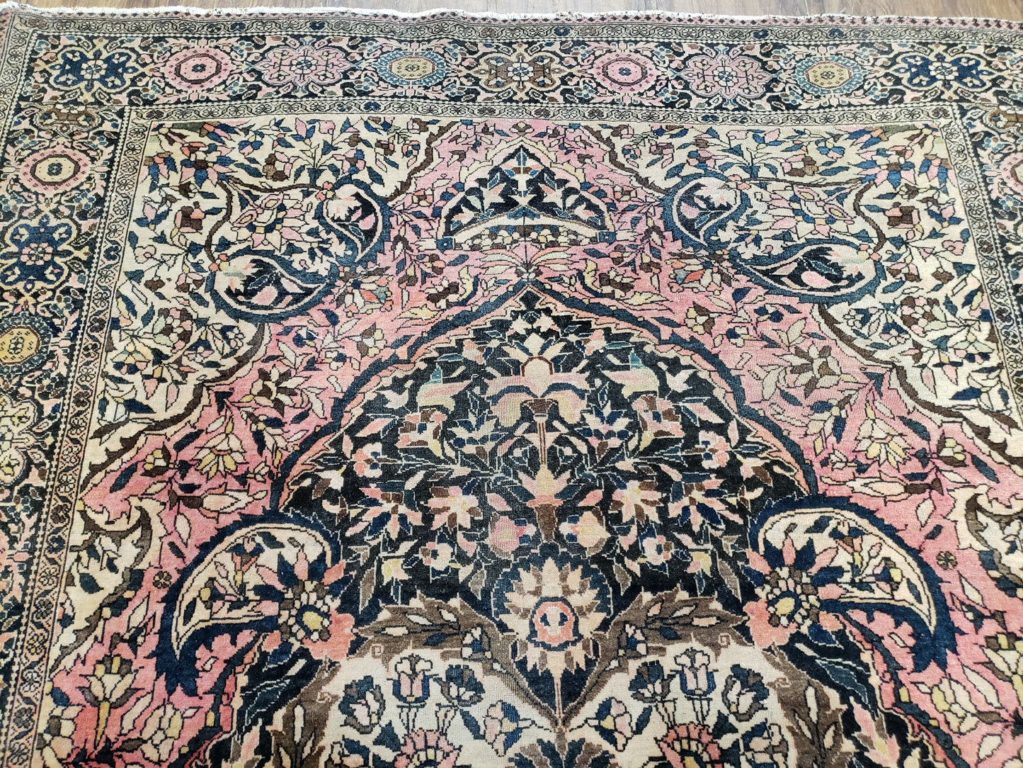 Antique Persian Farahan Rug, 4'1" x 6' 5"