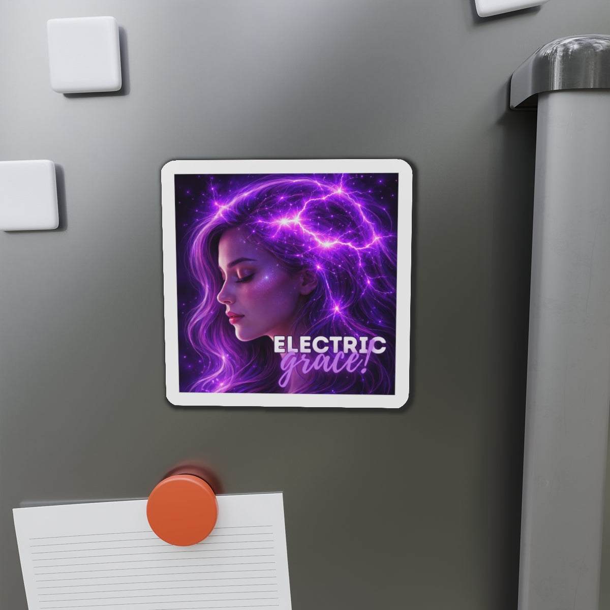 Electric Grace Magnet – Purple Energy Art Design