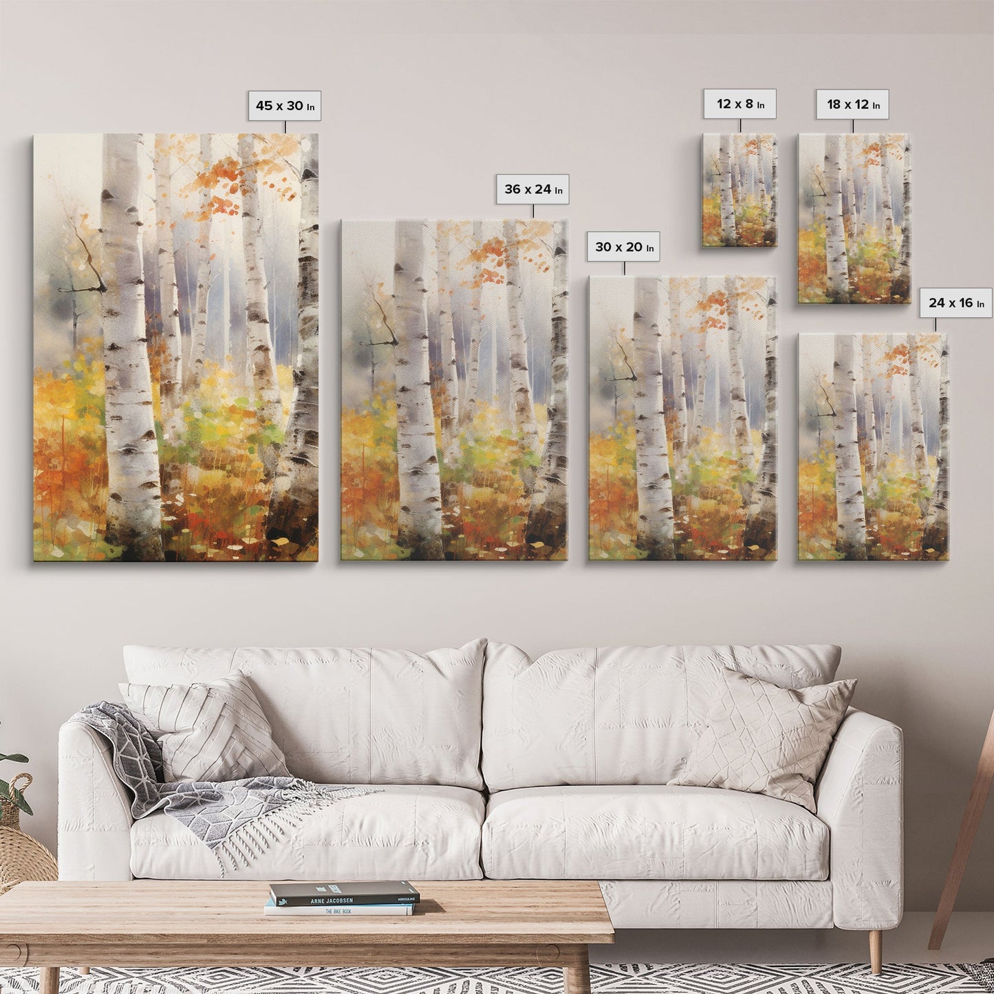 Trees Art Print, Nature Art, Forest Wall Art, Canvas Print, Wall Art, 3 Piece Wall Art, Farmhouse Wall Decor, Kitchen Wall Art, Bedroom Art