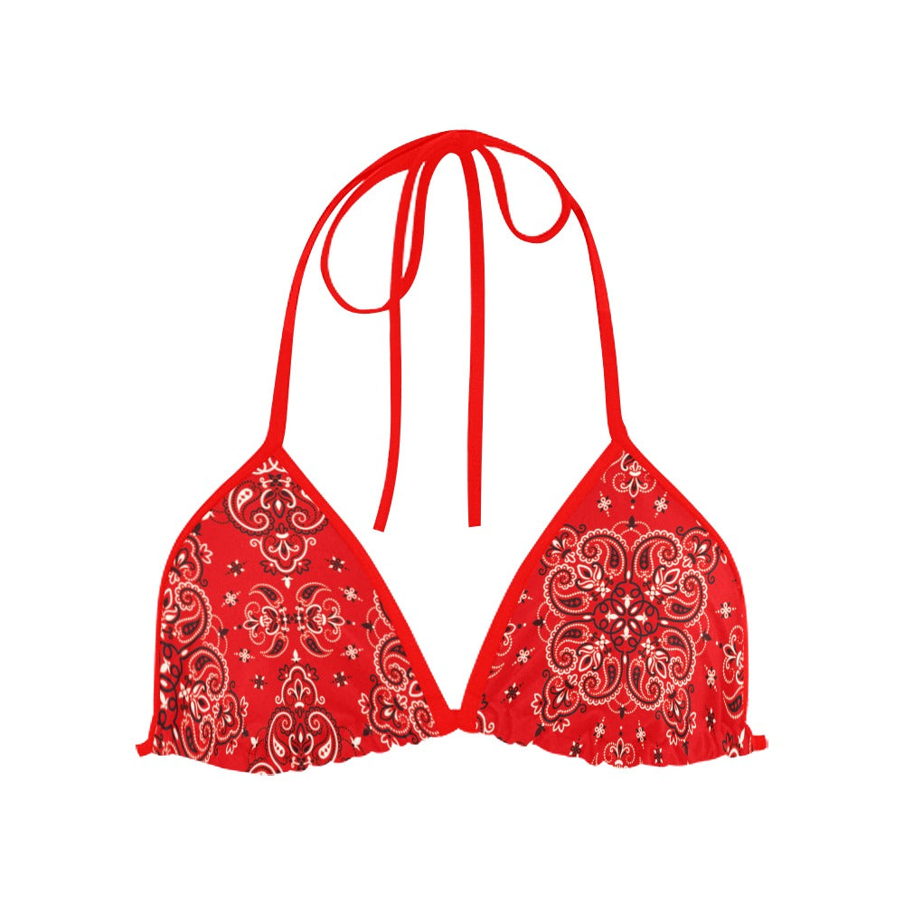 Paisley Retro Bikini Top and Bottom Set