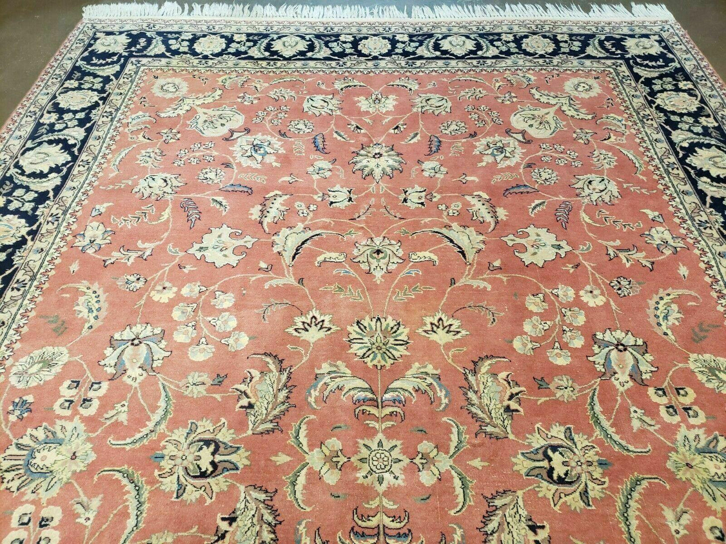 6' X 9' Vintage Fine Oriental Floral Handmade Wool Rug Vegetable Dyes Red Nice