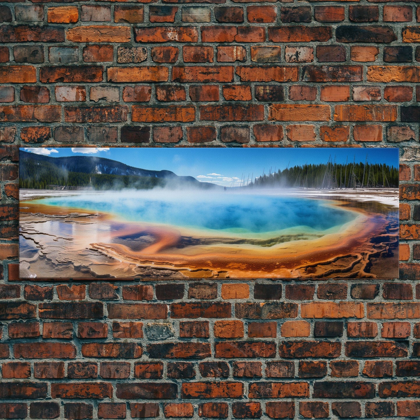 Panoramic of Grand Prismatic Spring Yellowstone, Extra Large Wall Art, Panoramic Wall Art, Panoramic Landscape Print, Landscape Photography