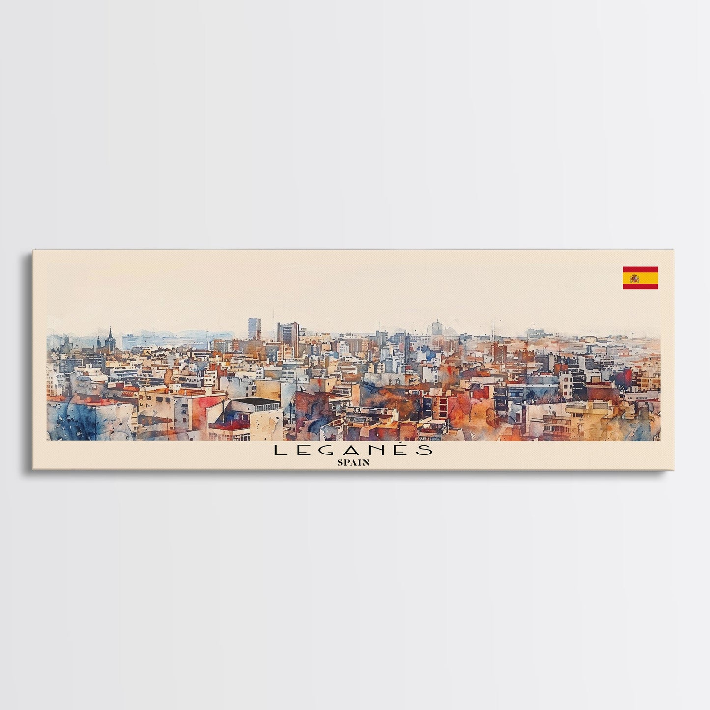 Leganes Spain Wall Art, Panoramic Travel Poster, Panoramic Framed Canvas Print, City Wall Art, Wall Hanging Home Decor, Travel Art