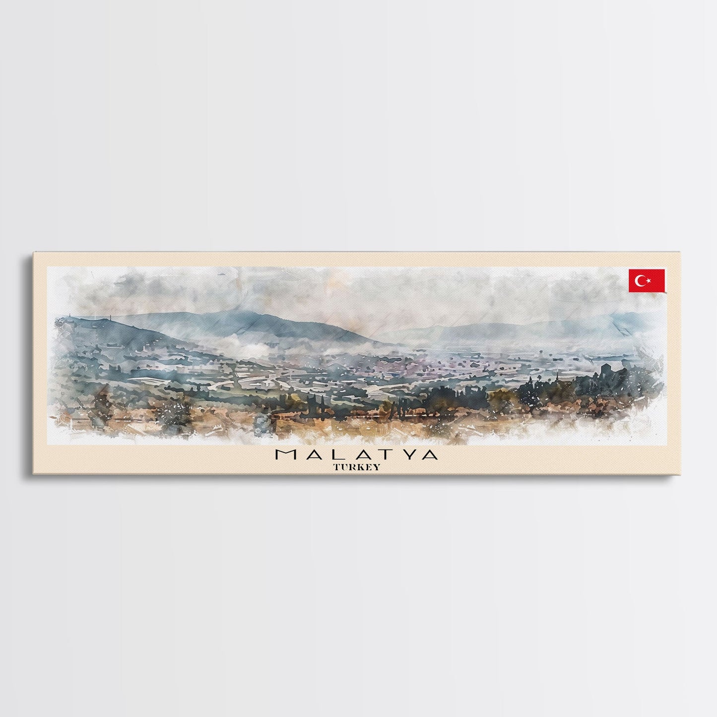Malatya Turkey Travel Print Wall Art, Panoramic City Art, Travel Art, Wall Decor, Vacation Gift, Framed Canvas Print Or Metal Art