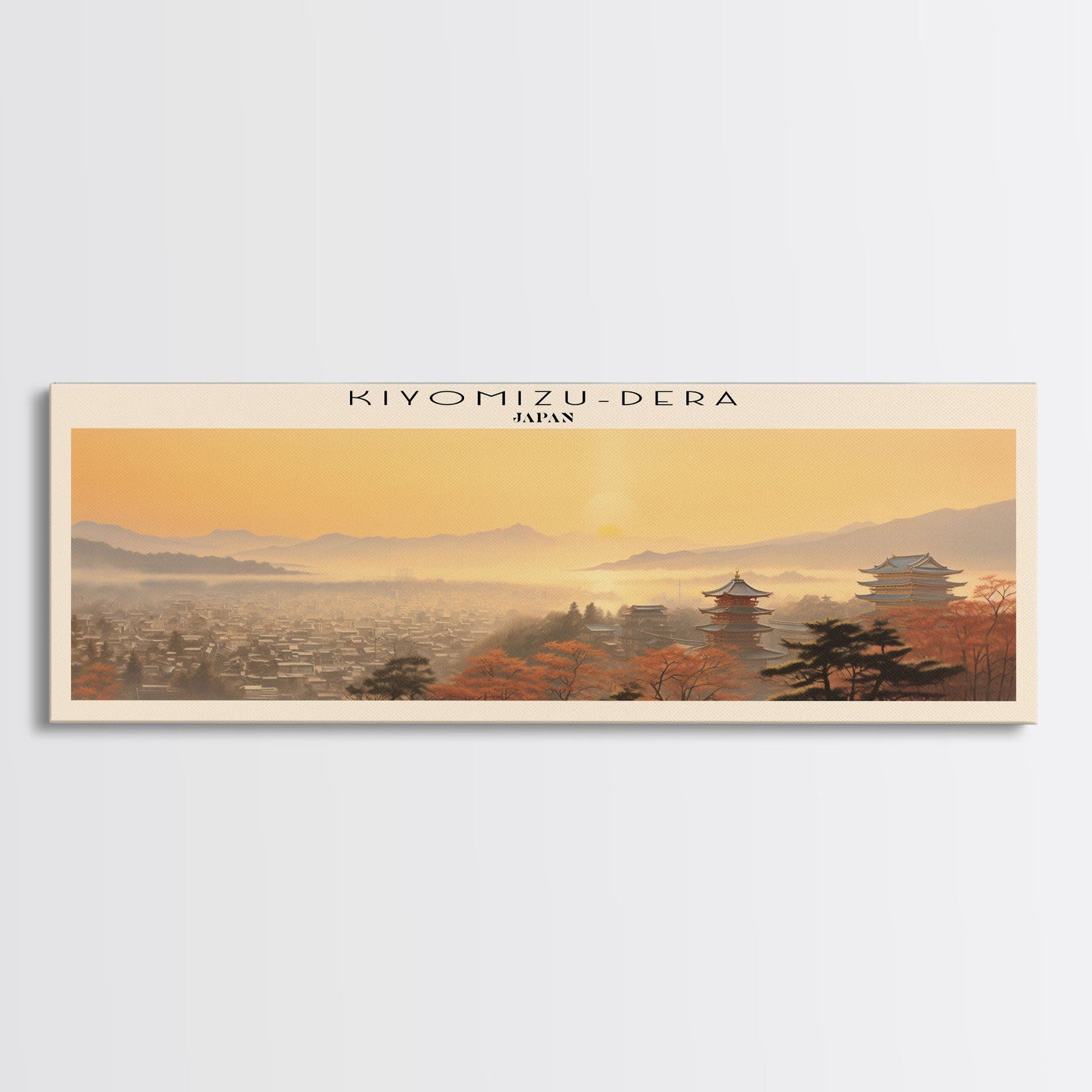 Kiyomizu dera Travel Poster Print, Framed Canvas Print, COUNTRY Travel Art, Wood Framed Art, Wall Hanging, Home Decor