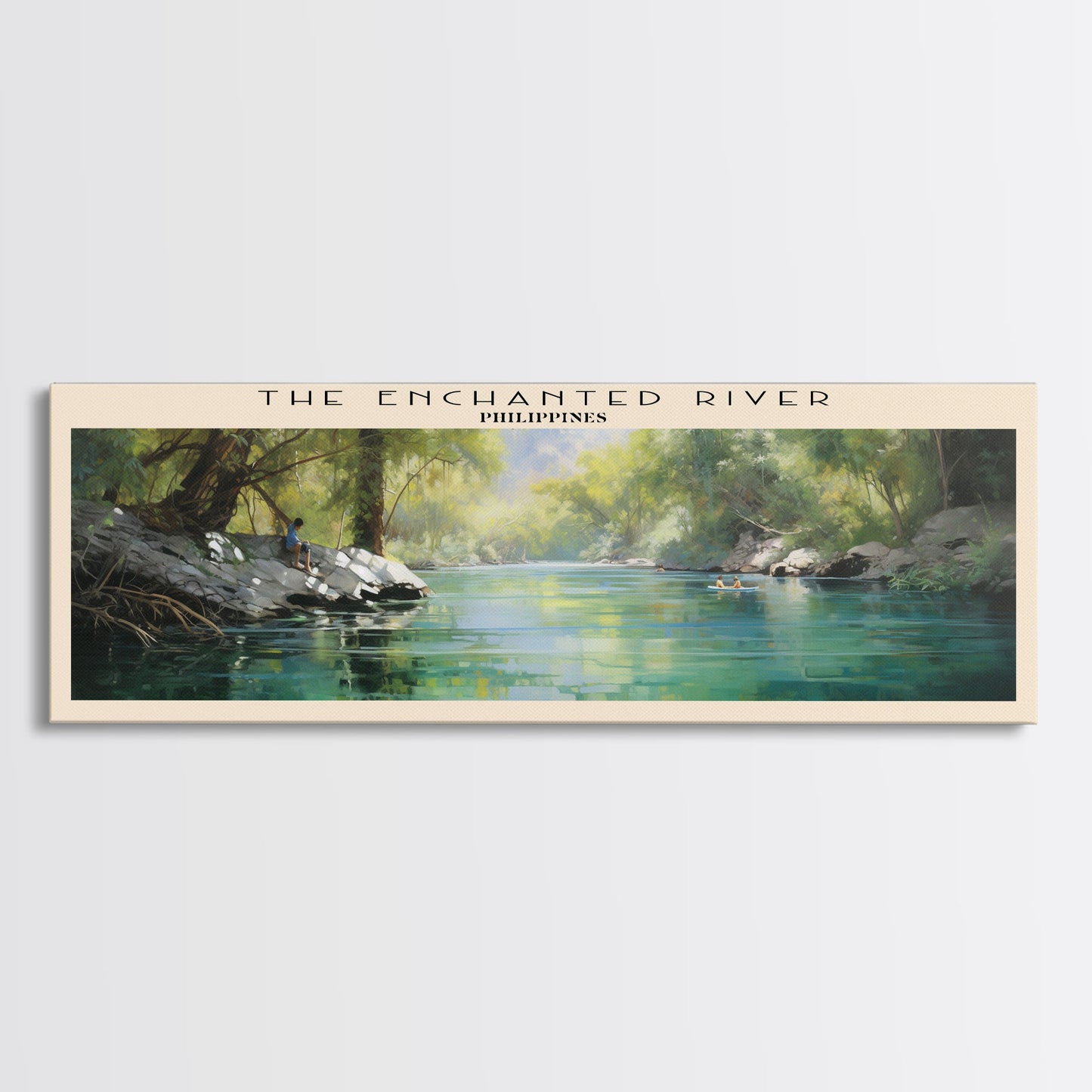 The Enchanted River Travel Print Wall Art, Travel Poster Print, Retro Style COUNTRY Home Decor, Wall Hanging, Travel Gift Idea, Unique Metal Art