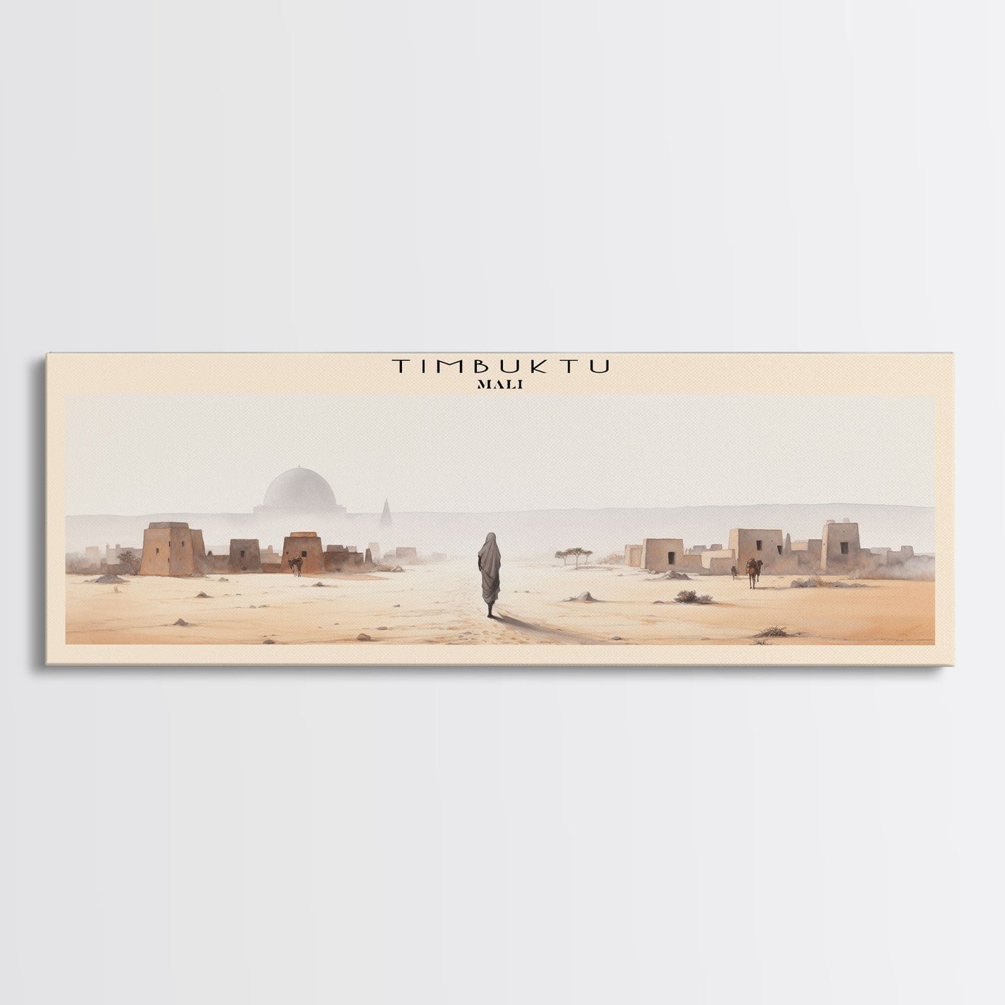 Timbuktu Framed Canvas Print Travel Poster | Wall Art | Home Decor | Gift For Travel Lover | Wall Hanging | Original Art