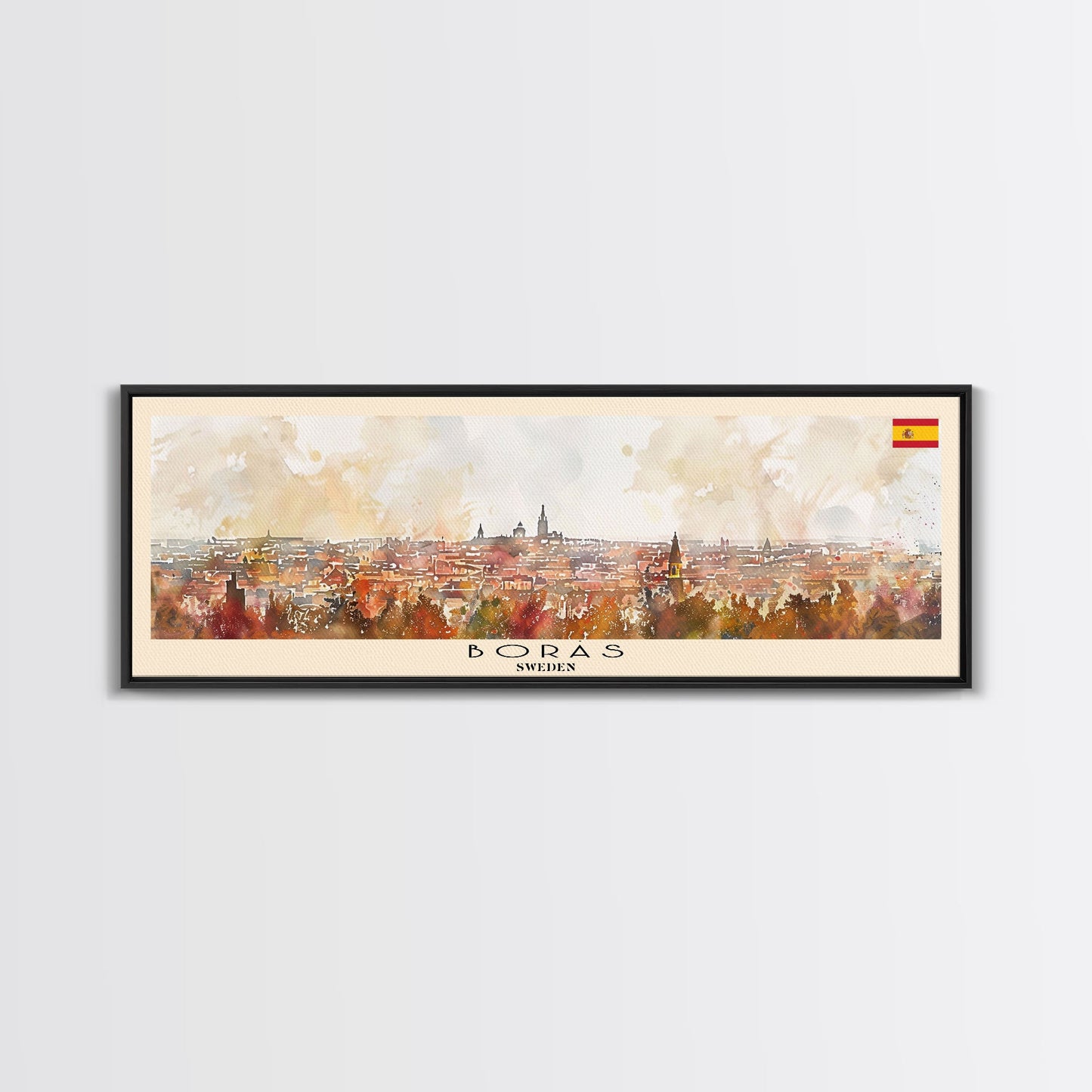 Bordeaux France Panoramic Travel Poster, Framed Canvas Print or Metal Wall Art, Travel Art, Home Decor, Panoramic Painting, Midcentury Art