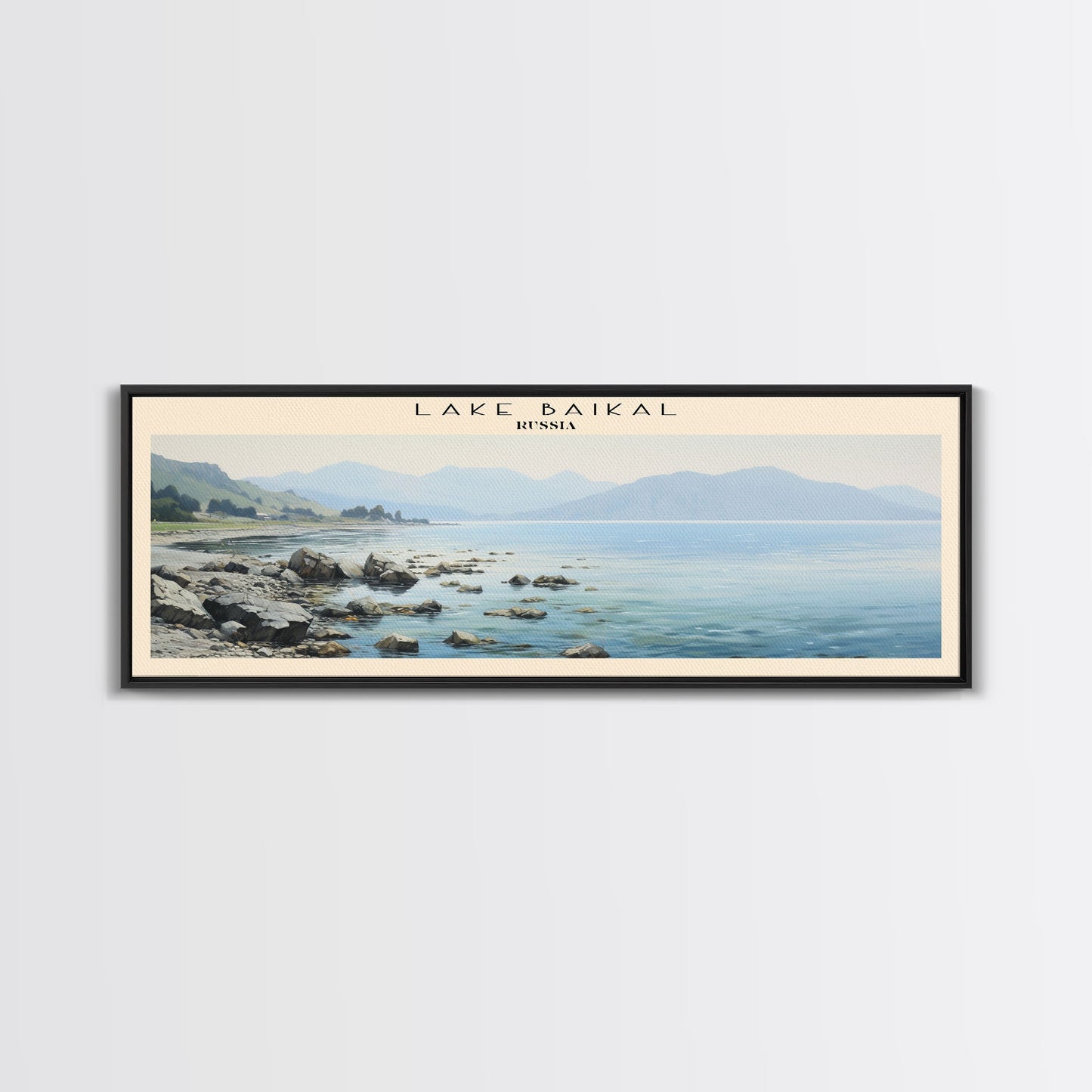 Lake Baikal Travel Poster Print, Framed Canvas Wall Art, Metal Wall Art, COUNTRY art, Gift For Him, Travel Wall Art, Travel Lover Gift