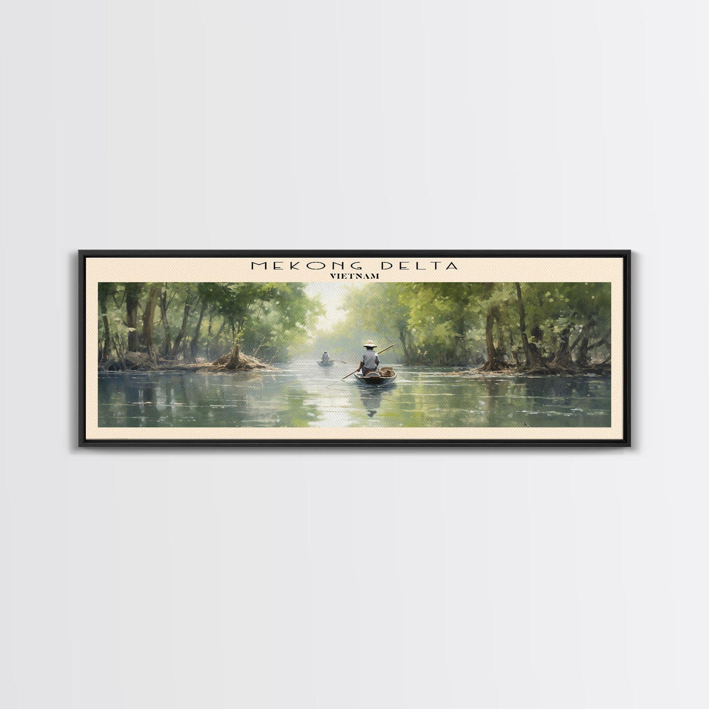 Mekong Delta Travel Poster Print, Framed Canvas Wall Art, Metal Wall Art, COUNTRY art, Gift For Him, Travel Wall Art, Travel Lover Gift