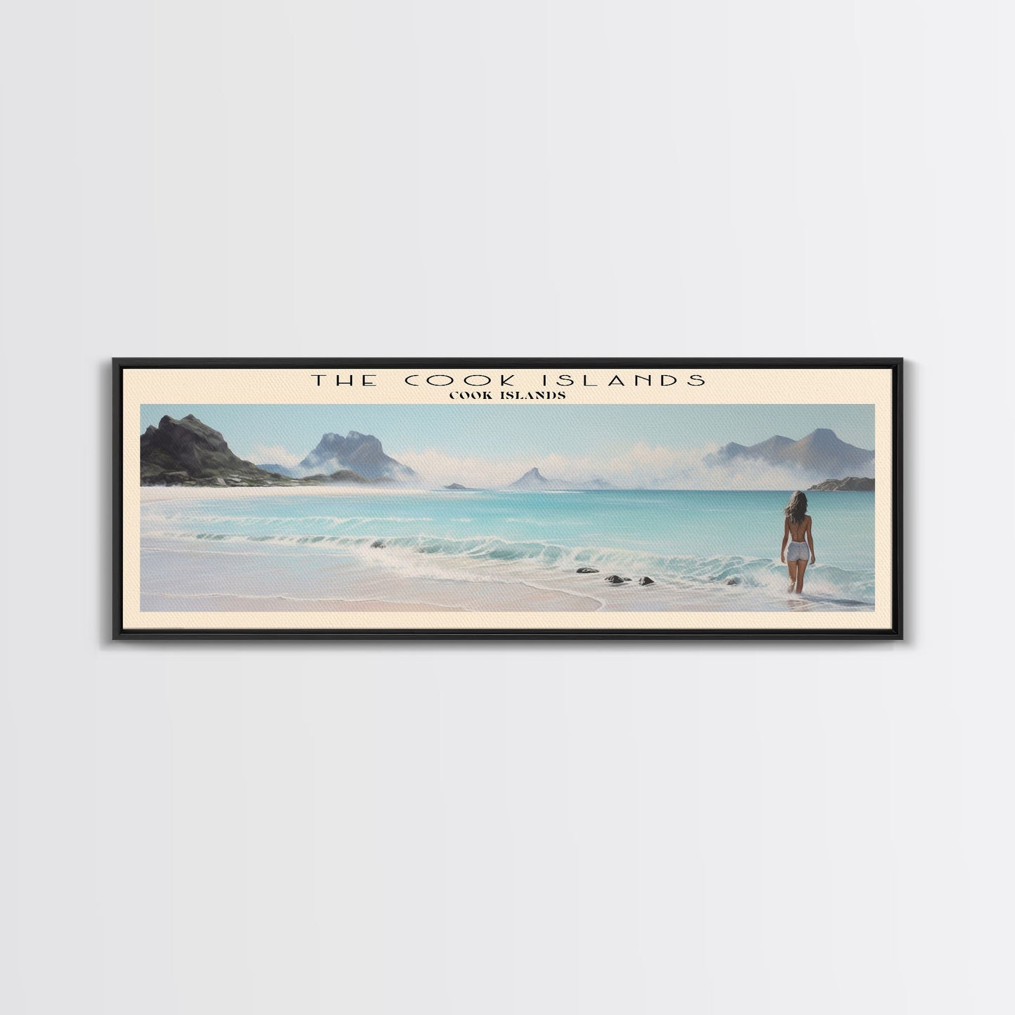 The Cook Islands Travel Print Wall Art, Travel Poster Print, Retro Style COUNTRY Home Decor, Wall Hanging, Travel Gift Idea, Unique Metal Art