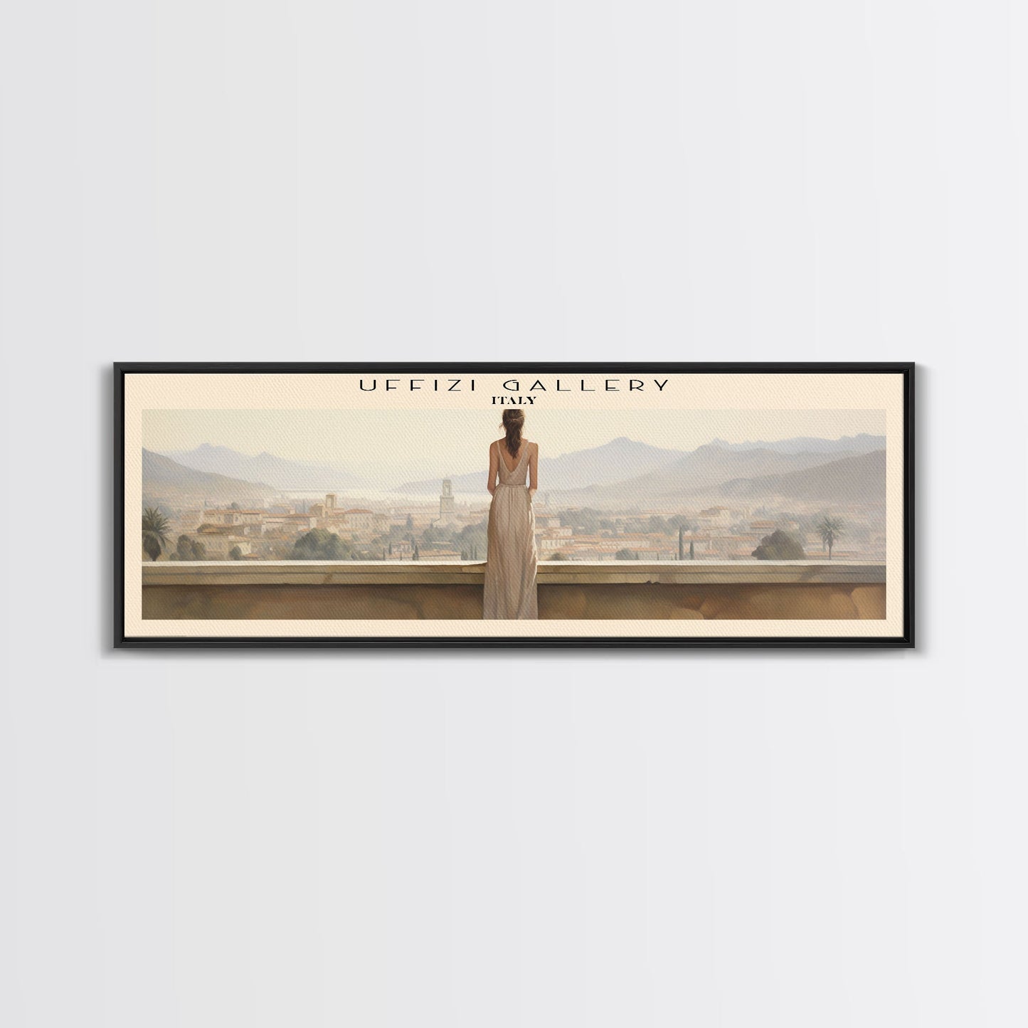 Uffizi Gallery Travel Print Wall Art, Travel Poster Print, Retro Style COUNTRY Home Decor, Wall Hanging, Travel Gift Idea, Unique Metal Art