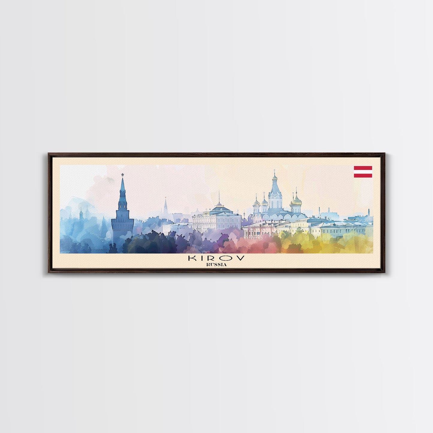 Kirov Russia Travel Art, City Art, Framed Canvas Print or Metal Wall Art, Europe Travel Poster, Panoramic Wall Art, Extra Wide Wall Art