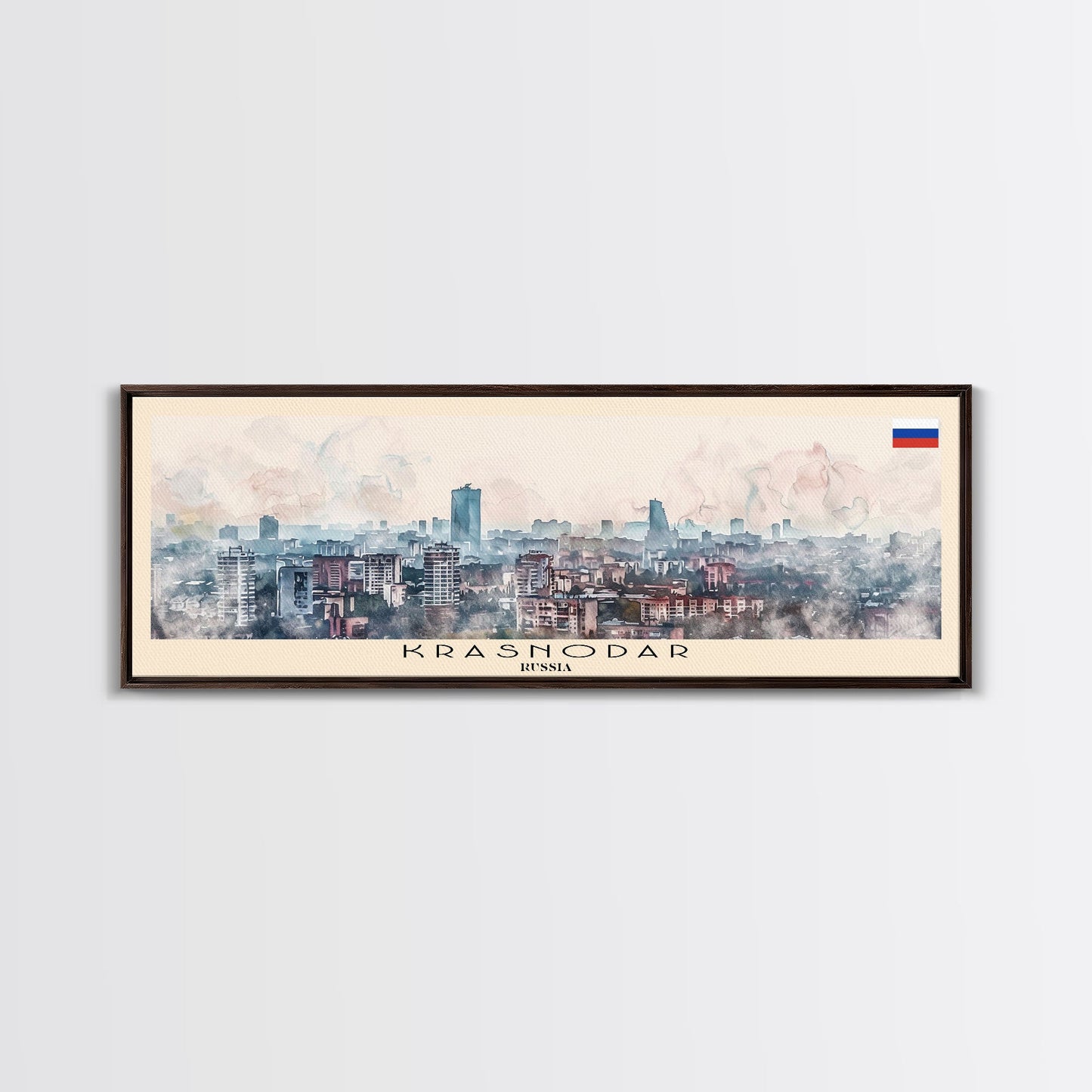 Krasnodar Russia Travel Print Wall Art, Panoramic City Art, Travel Art, Wall Decor, Vacation Gift, Framed Canvas Print Or Metal Art