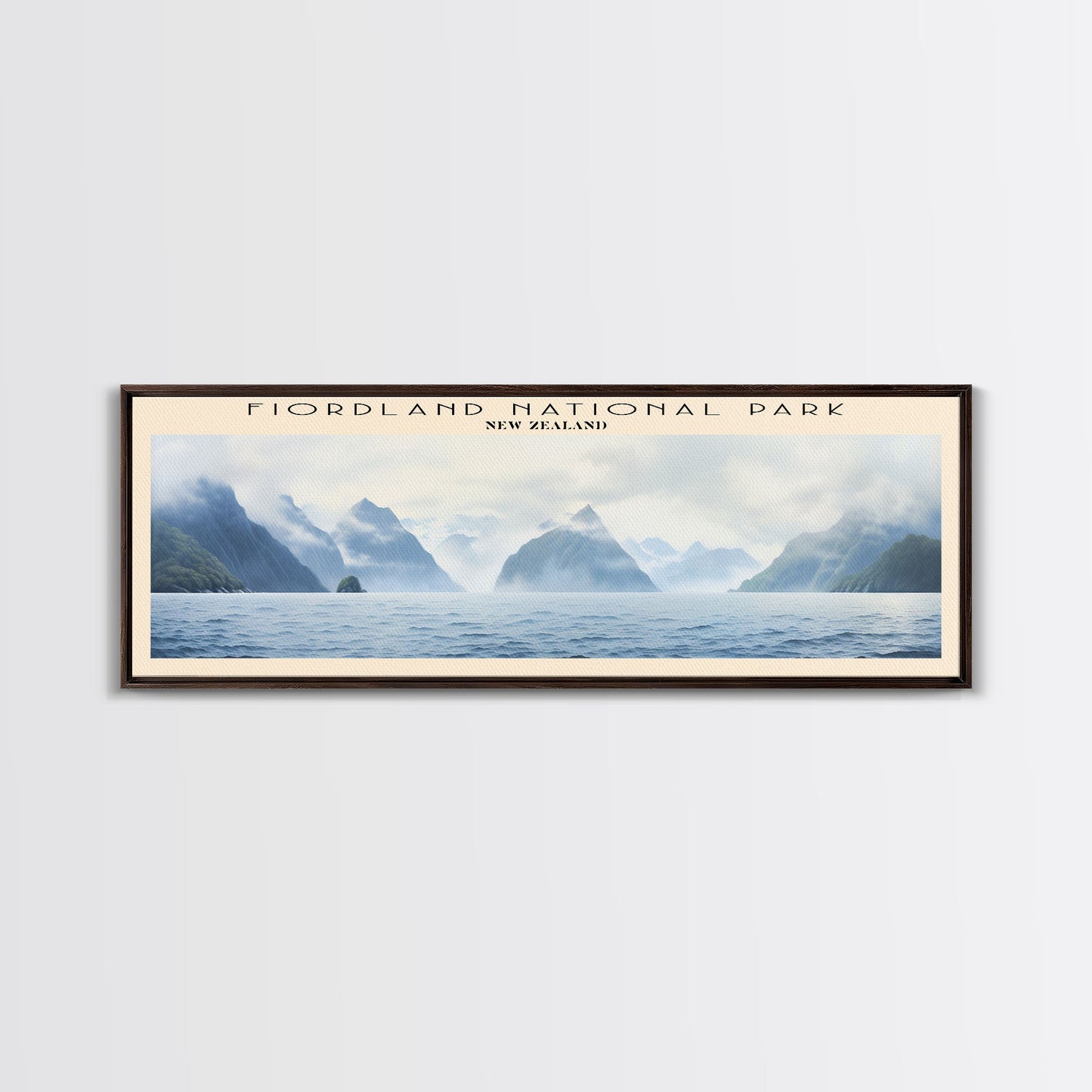 Fiordland National Park Travel Print Wall Art, Travel Poster Print, Retro Style COUNTRY Home Decor, Wall Hanging, Travel Gift Idea, Unique Metal Art