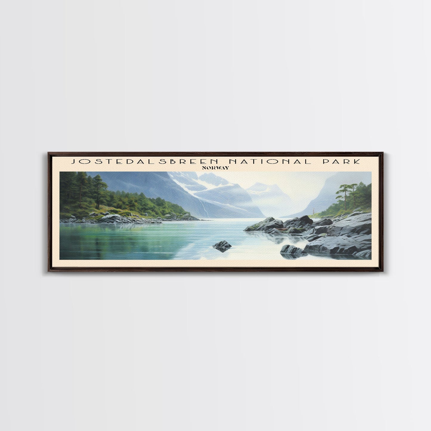 Jostedalsbreen National Park Wall Art Travel Poster Print, Gift For Travel Lover, Vacation Gift, COUNTRY Wall Art, Home Decor, Original Art