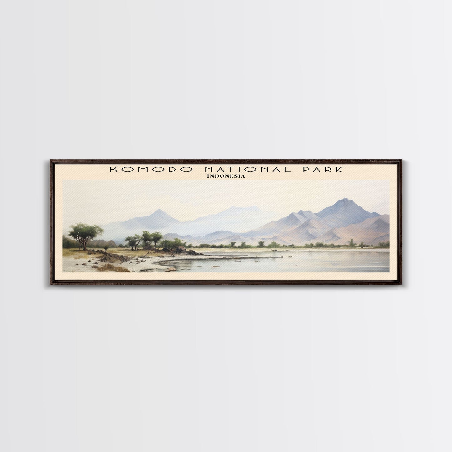 Komodo National Park Framed Canvas Print Travel Poster | Wall Art | Home Decor | Gift For Travel Lover | Wall Hanging | Original Art