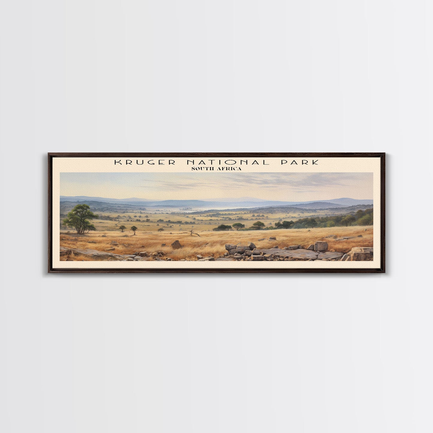 Kruger National Park Travel Print Wall Art, Travel Poster Print, Retro Style COUNTRY Home Decor, Wall Hanging, Travel Gift Idea, Unique Metal Art