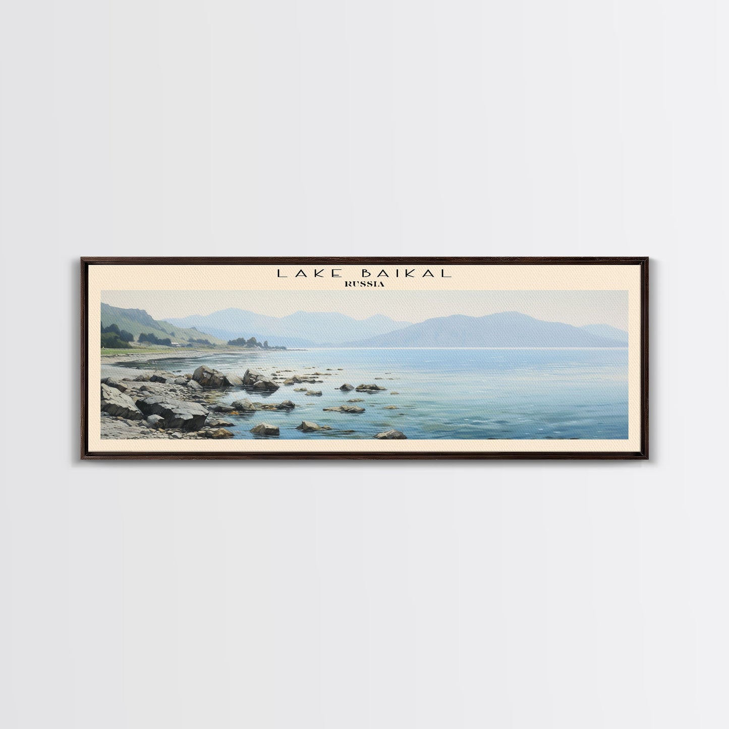 Lake Baikal Travel Poster Print, Framed Canvas Wall Art, Metal Wall Art, COUNTRY art, Gift For Him, Travel Wall Art, Travel Lover Gift