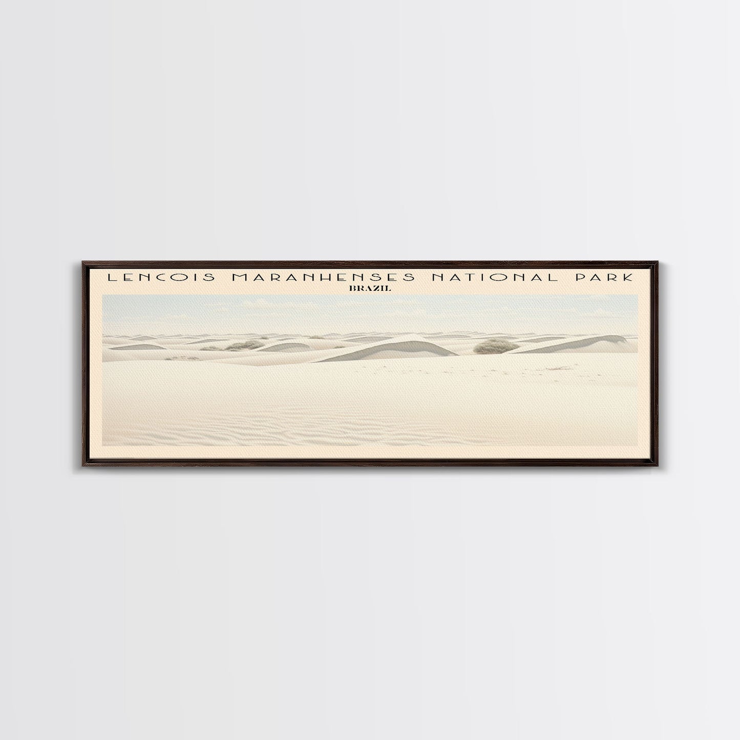 Lencois Maranhenses National Park COUNTRY Travel Poster Print, Framed Canvas Print, COUNTRY Travel Art, Wood Framed Art, Wall Hanging, Home Decor