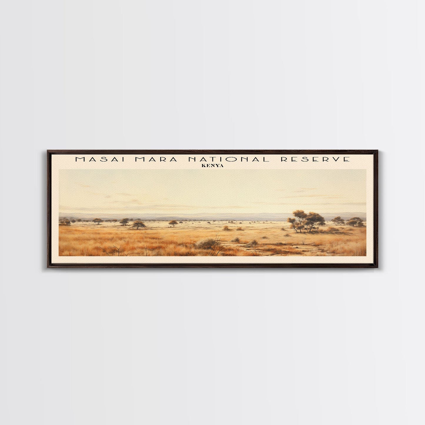 Masai Mara National Reserve Travel Print Wall Art, Travel Poster Print, Retro Style COUNTRY Home Decor, Wall Hanging, Travel Gift Idea, Unique Metal Art