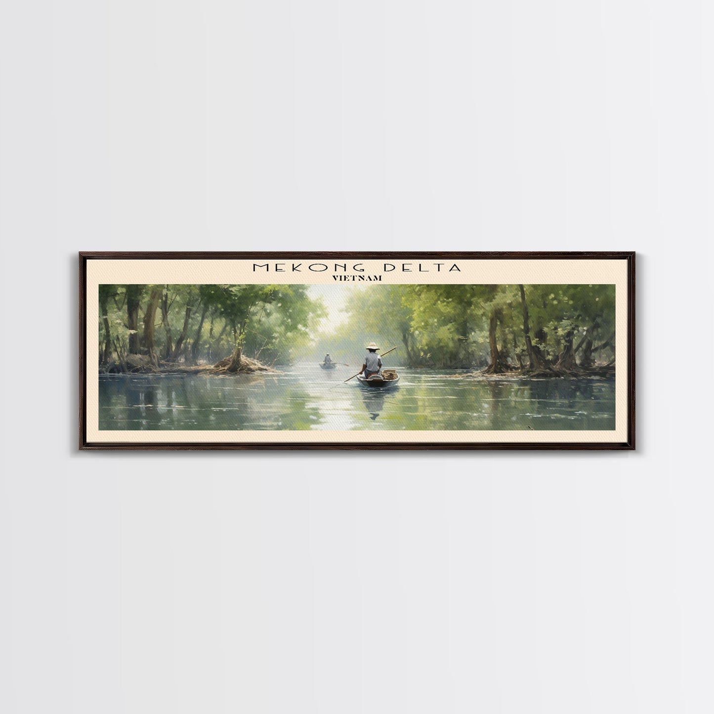 Mekong Delta Travel Poster Print, Framed Canvas Wall Art, Metal Wall Art, COUNTRY art, Gift For Him, Travel Wall Art, Travel Lover Gift