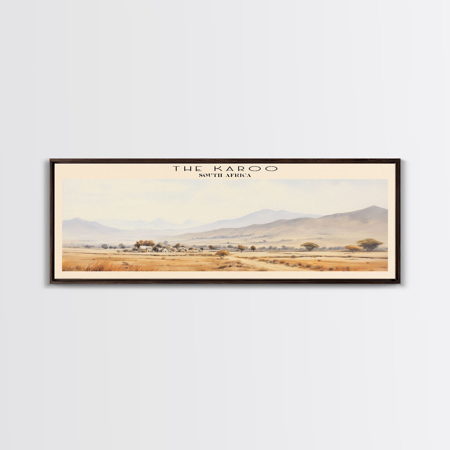 The Karoo Travel Print Wall Art, Travel Poster Print, Retro Style COUNTRY Home Decor, Wall Hanging, Travel Gift Idea, Unique Metal Art