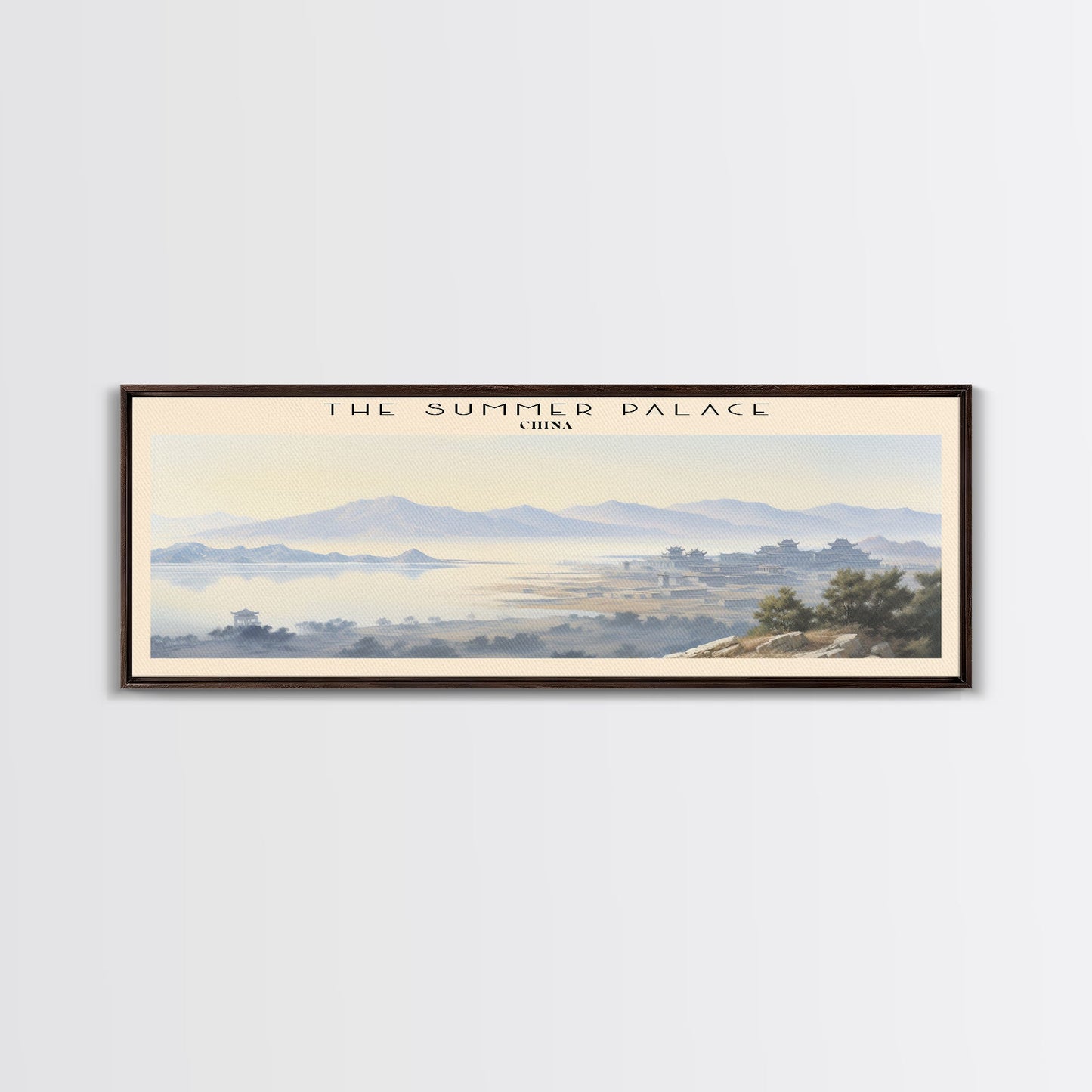 The Summer Palace COUNTRY Travel Poster Print, Framed Canvas Print, COUNTRY Travel Art, Wood Framed Art, Wall Hanging, Home Decor
