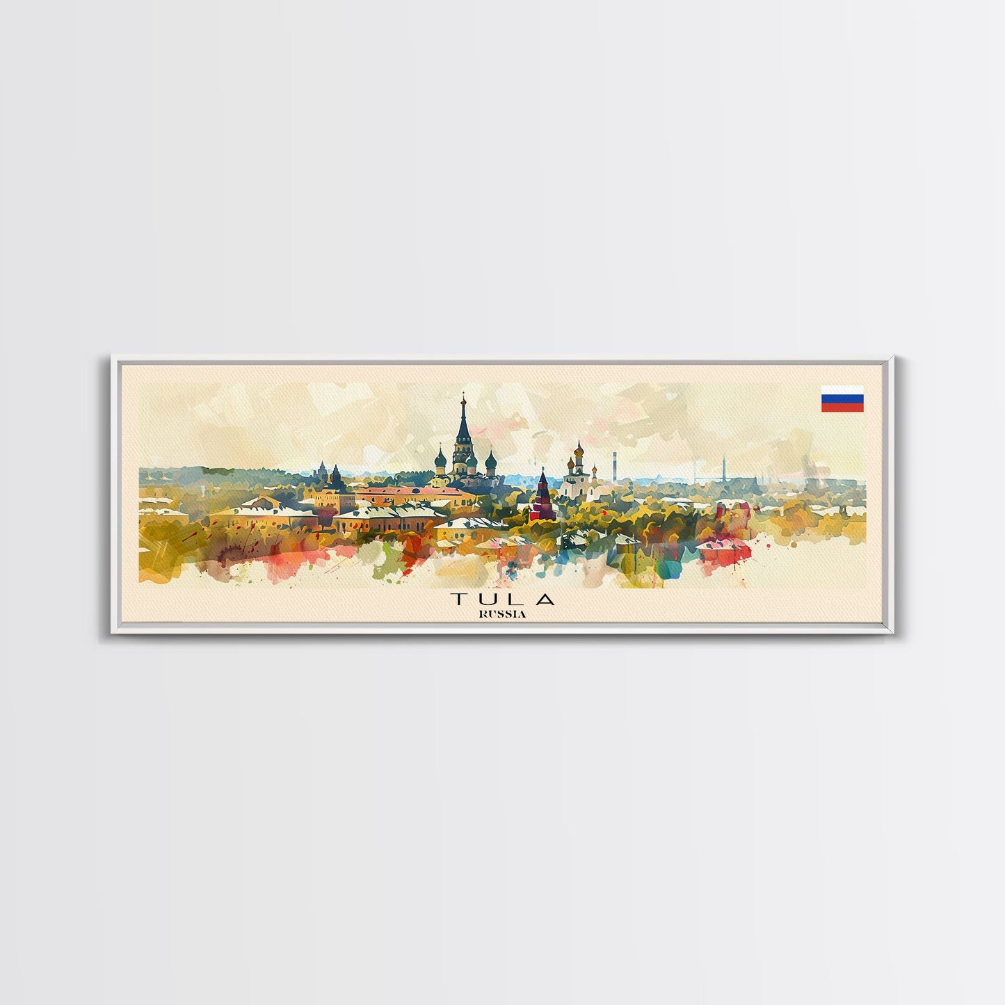 Tula Russia Travel Art, City Art, Framed Canvas Print or Metal Wall Art, Europe Travel Poster, Panoramic Wall Art, Extra Wide Wall Art