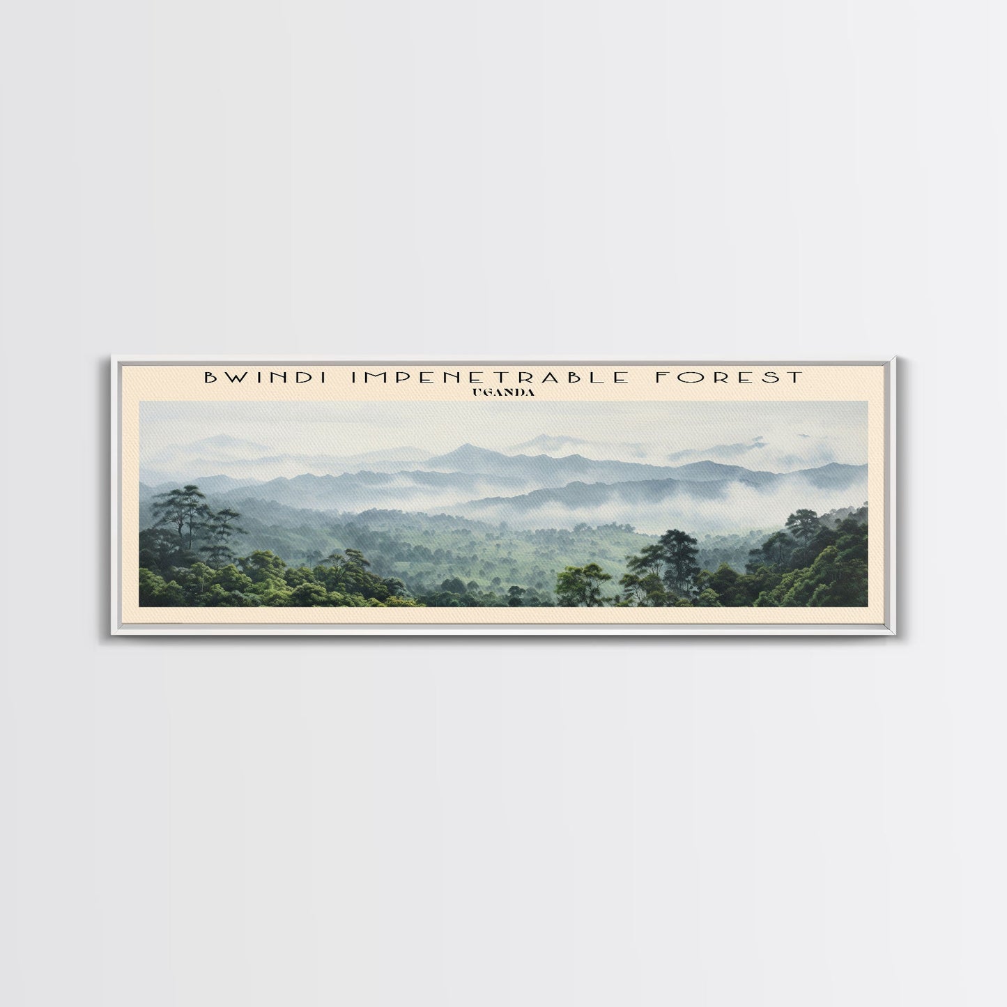 Bwindi Impenetrable Forest Wall Art Travel Poster Print, Gift For Travel Lover, Vacation Gift, COUNTRY Wall Art, Home Decor, Original Art