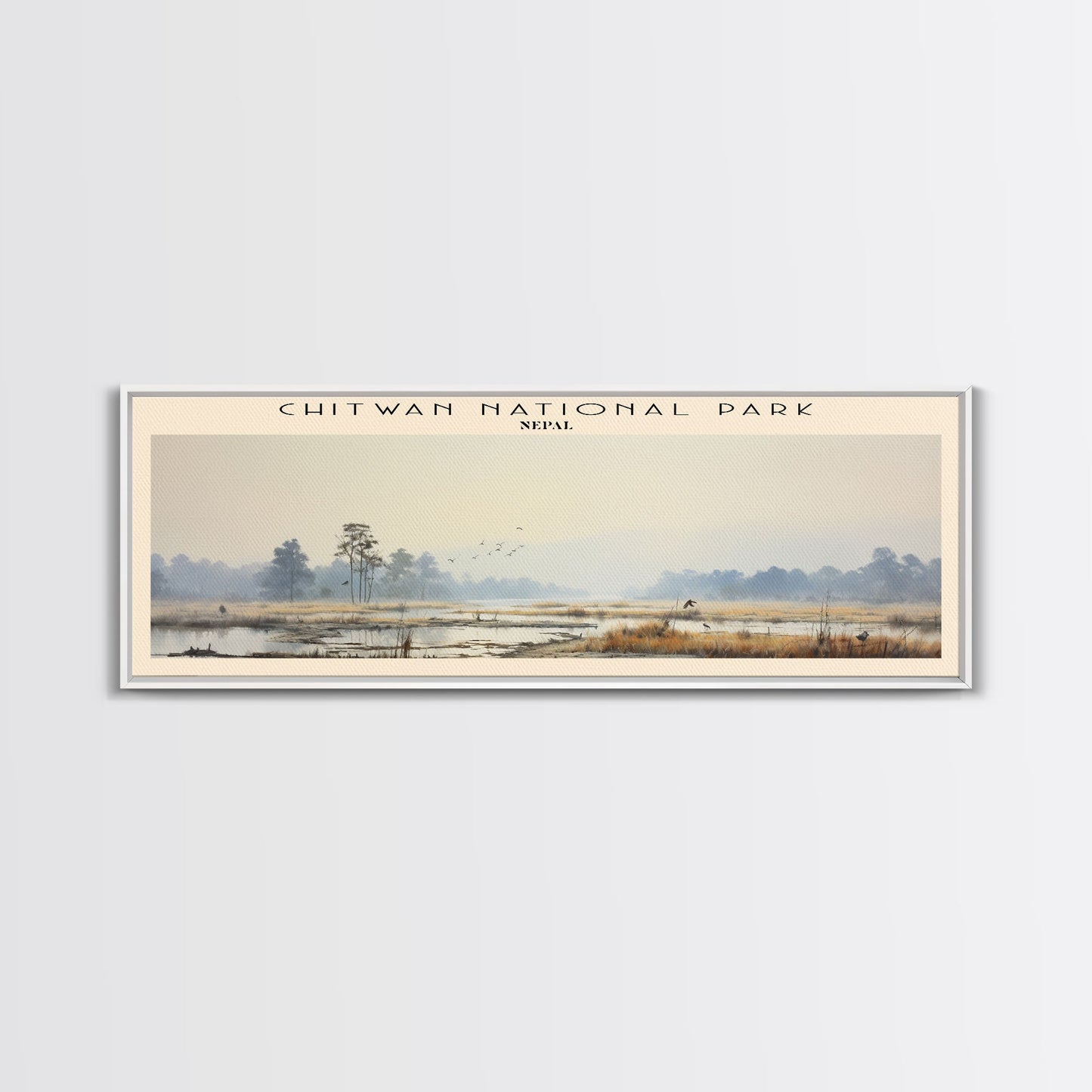 Chitwan National Park Travel Print Wall Art, Travel Poster Print, Retro Style COUNTRY Home Decor, Wall Hanging, Travel Gift Idea, Unique Metal Art