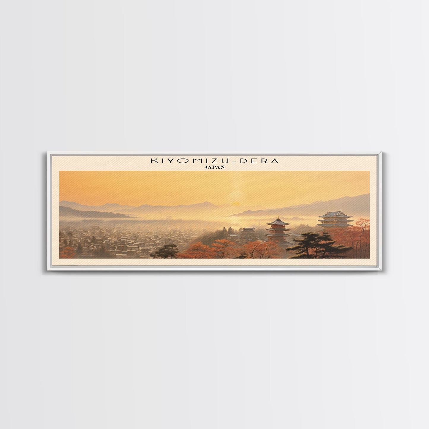 Kiyomizu dera Travel Poster Print, Framed Canvas Print, COUNTRY Travel Art, Wood Framed Art, Wall Hanging, Home Decor