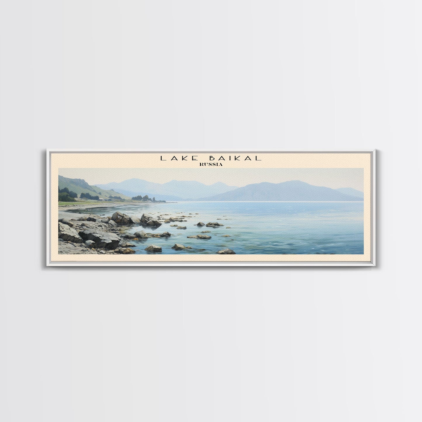 Lake Baikal Travel Poster Print, Framed Canvas Wall Art, Metal Wall Art, COUNTRY art, Gift For Him, Travel Wall Art, Travel Lover Gift