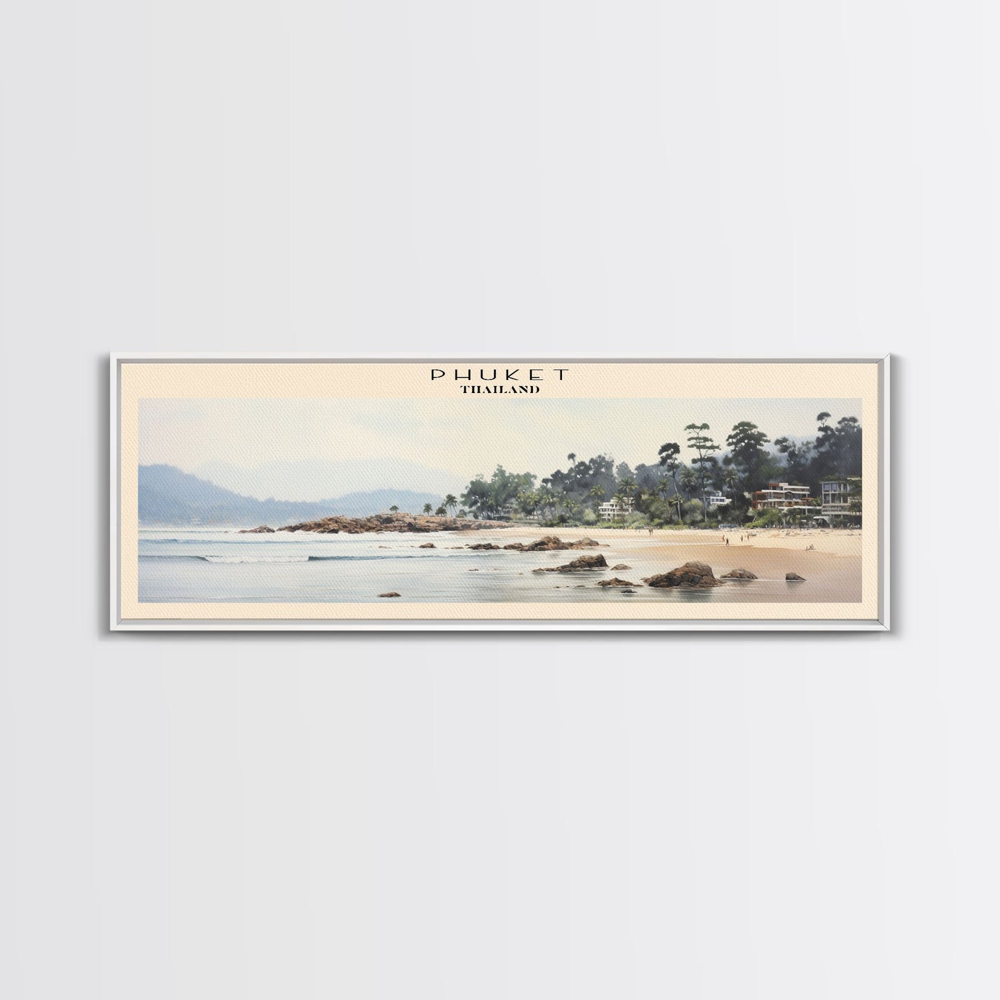 Phuket Framed Canvas Print Travel Poster | Wall Art | Home Decor | Gift For Travel Lover | Wall Hanging | Original Art