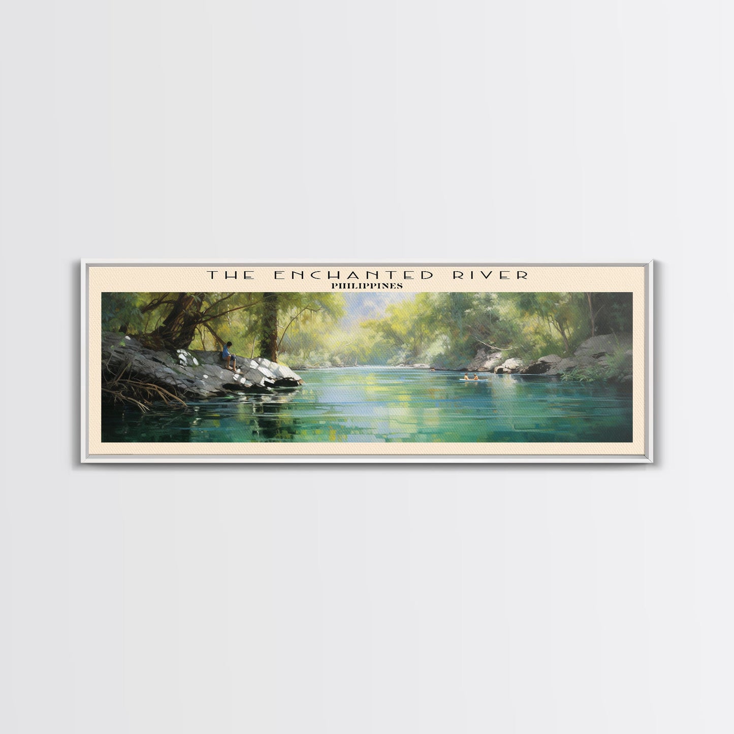 The Enchanted River Travel Print Wall Art, Travel Poster Print, Retro Style COUNTRY Home Decor, Wall Hanging, Travel Gift Idea, Unique Metal Art