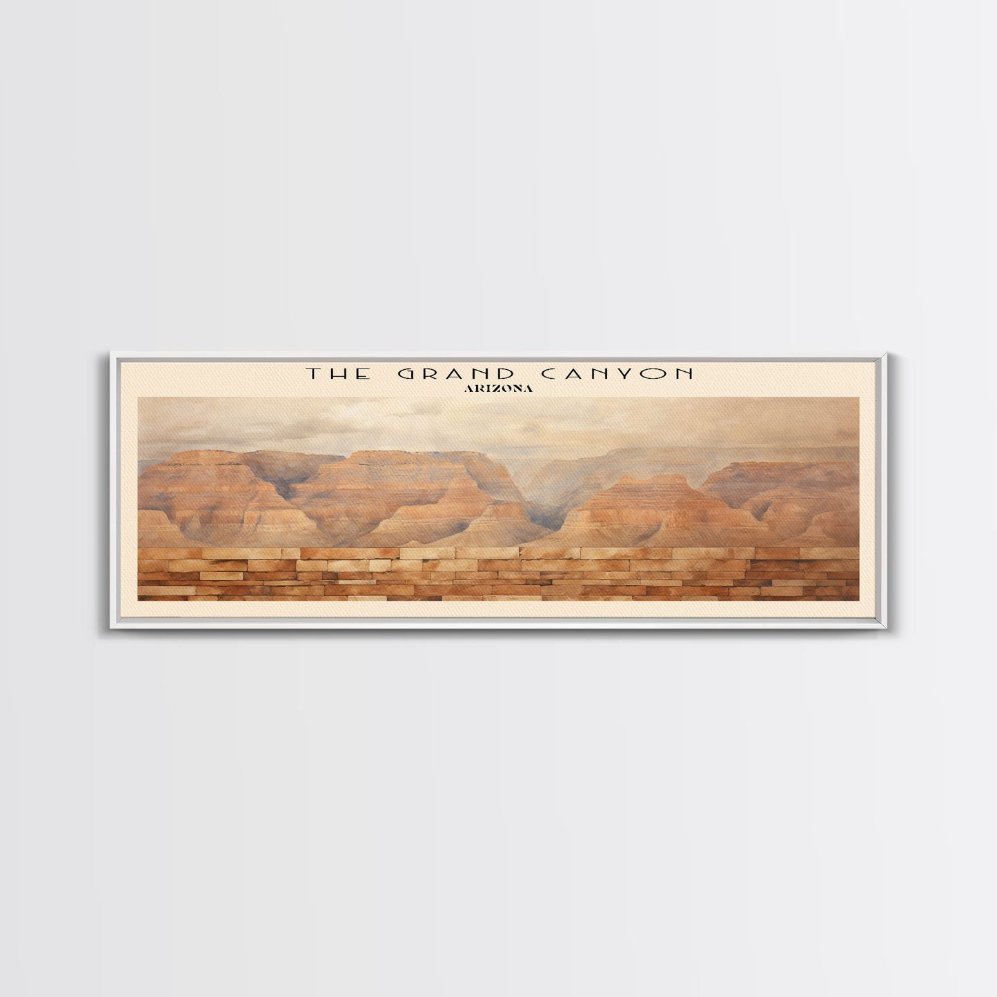 The Grand Canyon COUNTRY | Framed Travel Poster Canvas Print | Trendy Wall Art | Watercolor Painting | Living Room Art | Unique Art