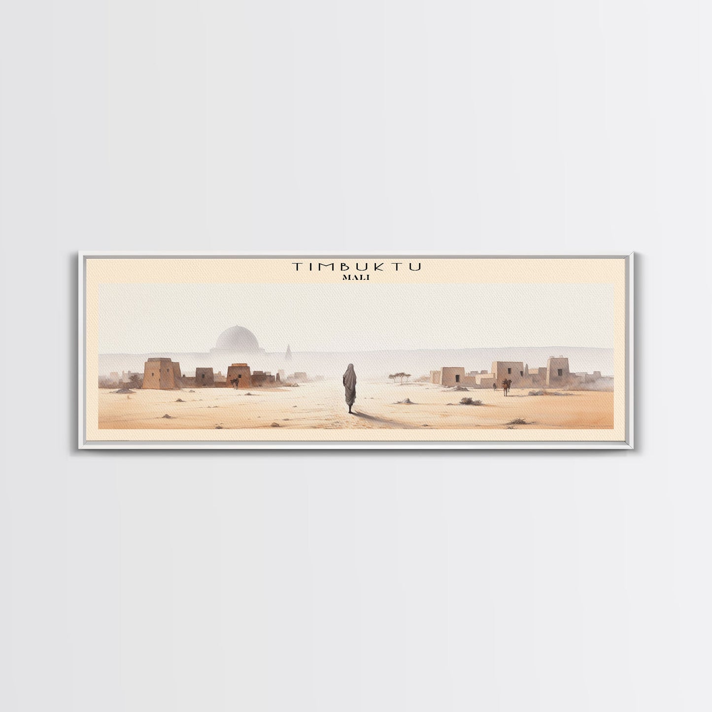 Timbuktu Framed Canvas Print Travel Poster | Wall Art | Home Decor | Gift For Travel Lover | Wall Hanging | Original Art