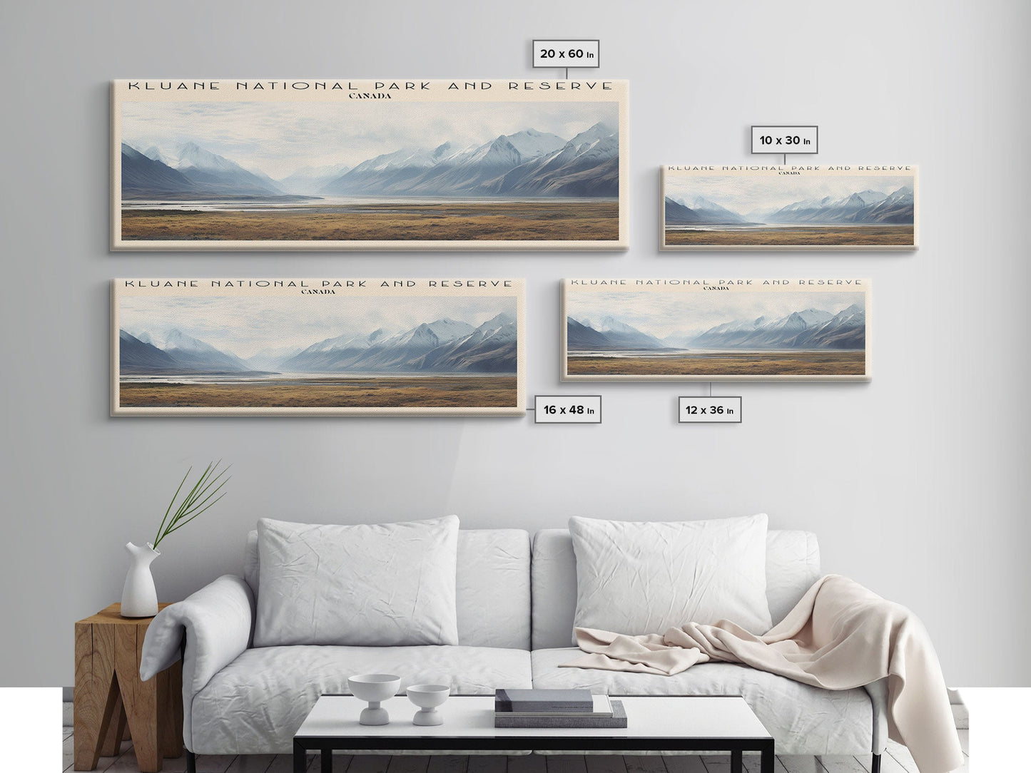 Kluane National Park and Reserve COUNTRY Travel Poster Print, Framed Canvas Print, COUNTRY Travel Art, Wood Framed Art, Wall Hanging, Home Decor