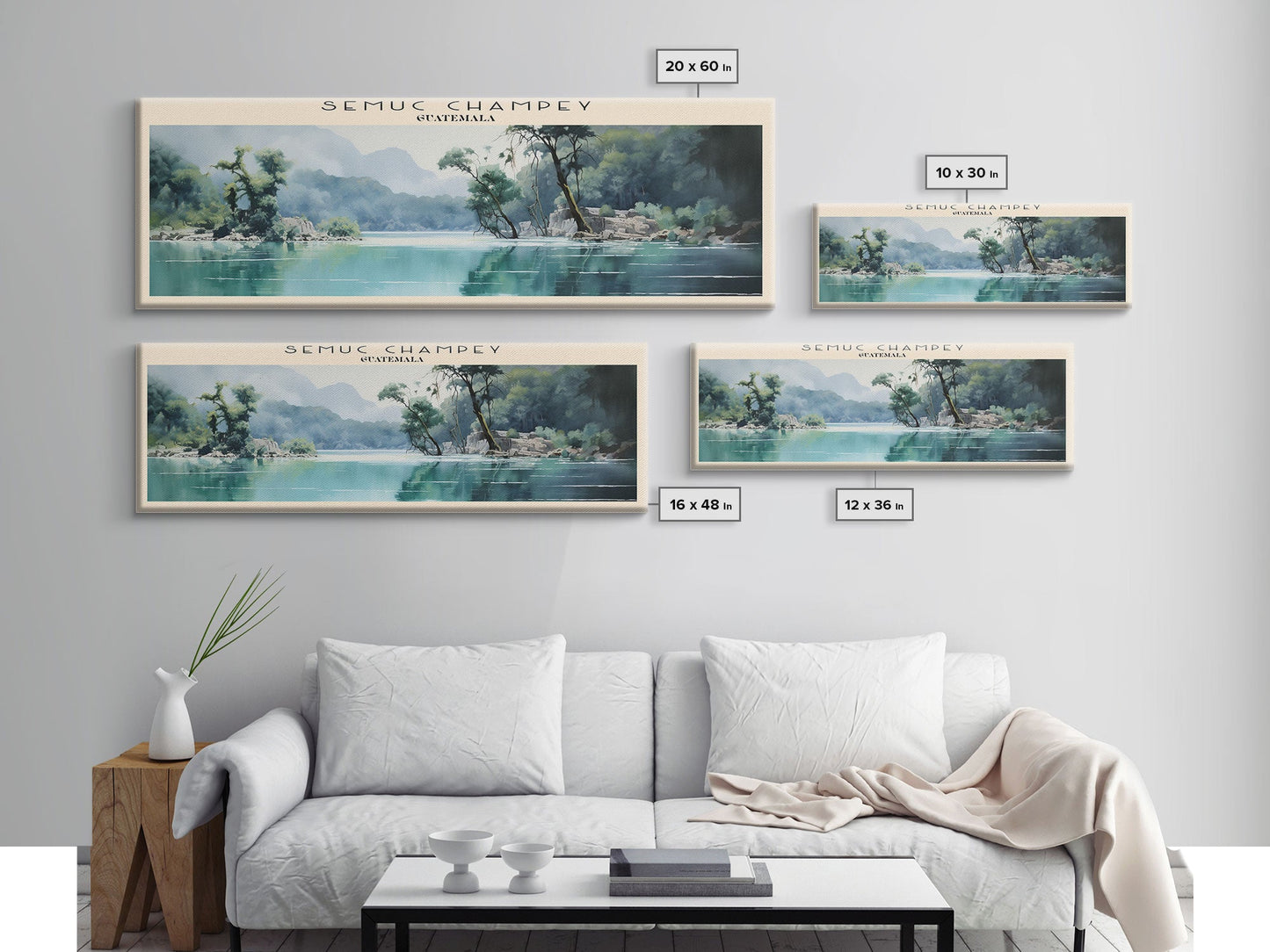 Semuc Champey Travel Poster Print, Framed Canvas Wall Art, Metal Wall Art, COUNTRY art, Gift For Him, Travel Wall Art, Travel Lover Gift