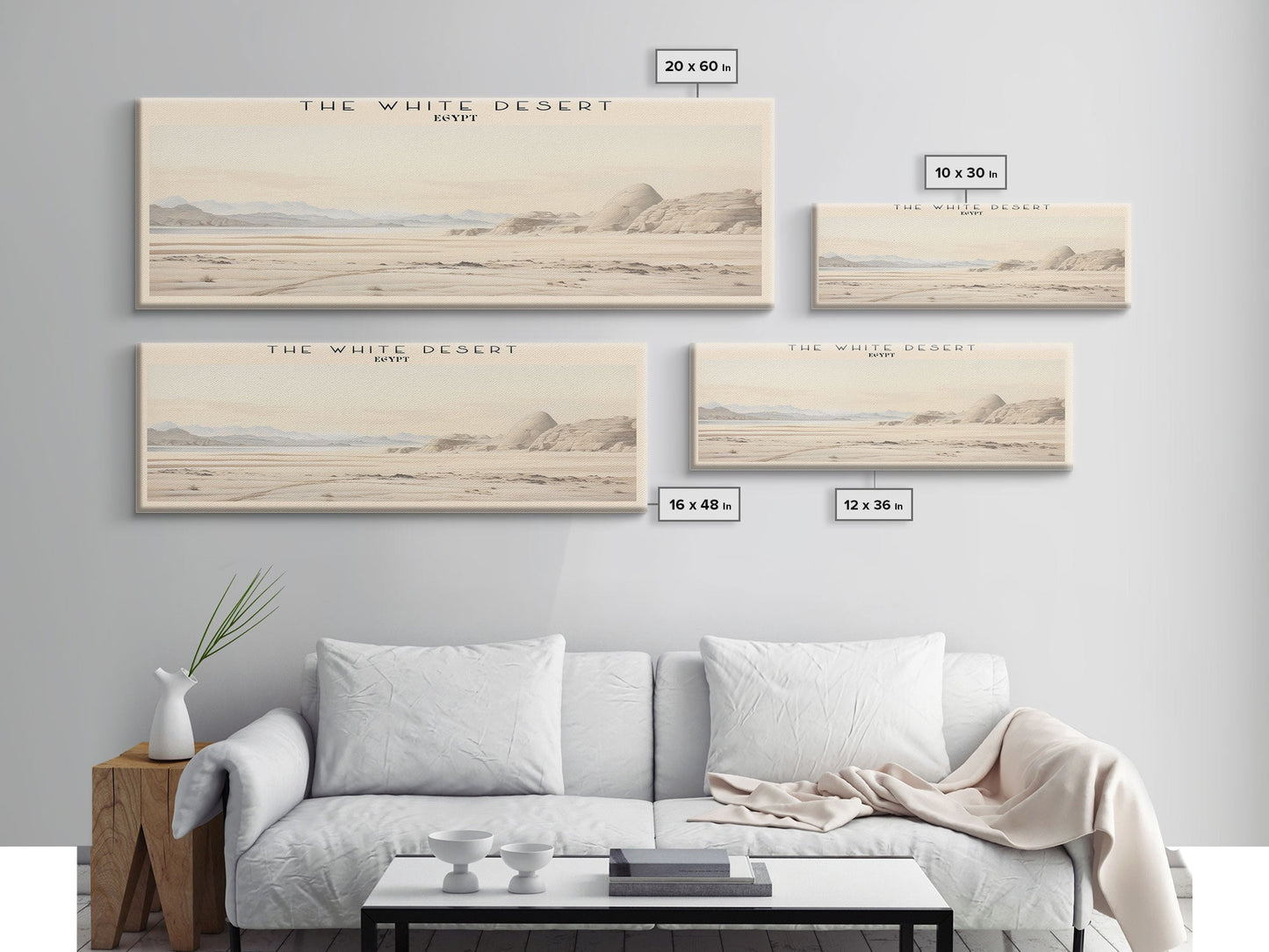 The White Desert Travel Print Wall Art, Travel Poster Print, Retro Style COUNTRY Home Decor, Wall Hanging, Travel Gift Idea, Unique Metal Art