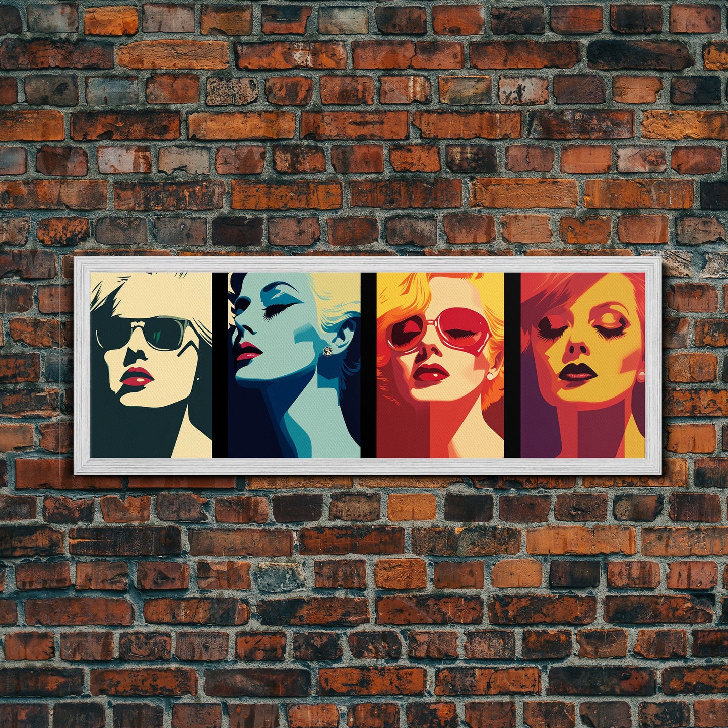 Pop Art Print, Kitchen Wall Decor, Framed Canvas Print, Warhol Inspired Colorful MCM Pop Art, Midcentury Modern