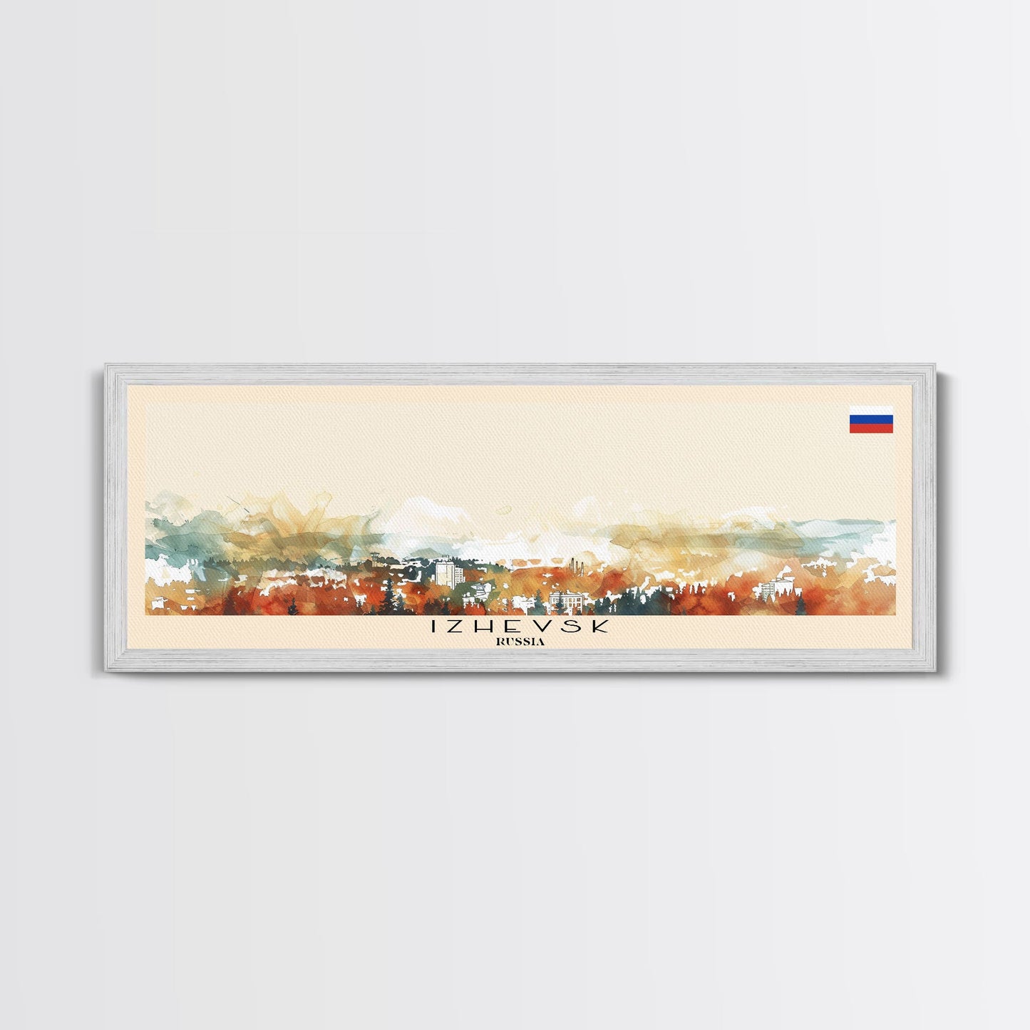 Izhevsk Russia Wall Art, Panoramic Travel Poster, Panoramic Framed Canvas Print, City Wall Art, Wall Hanging Home Decor, Travel Art