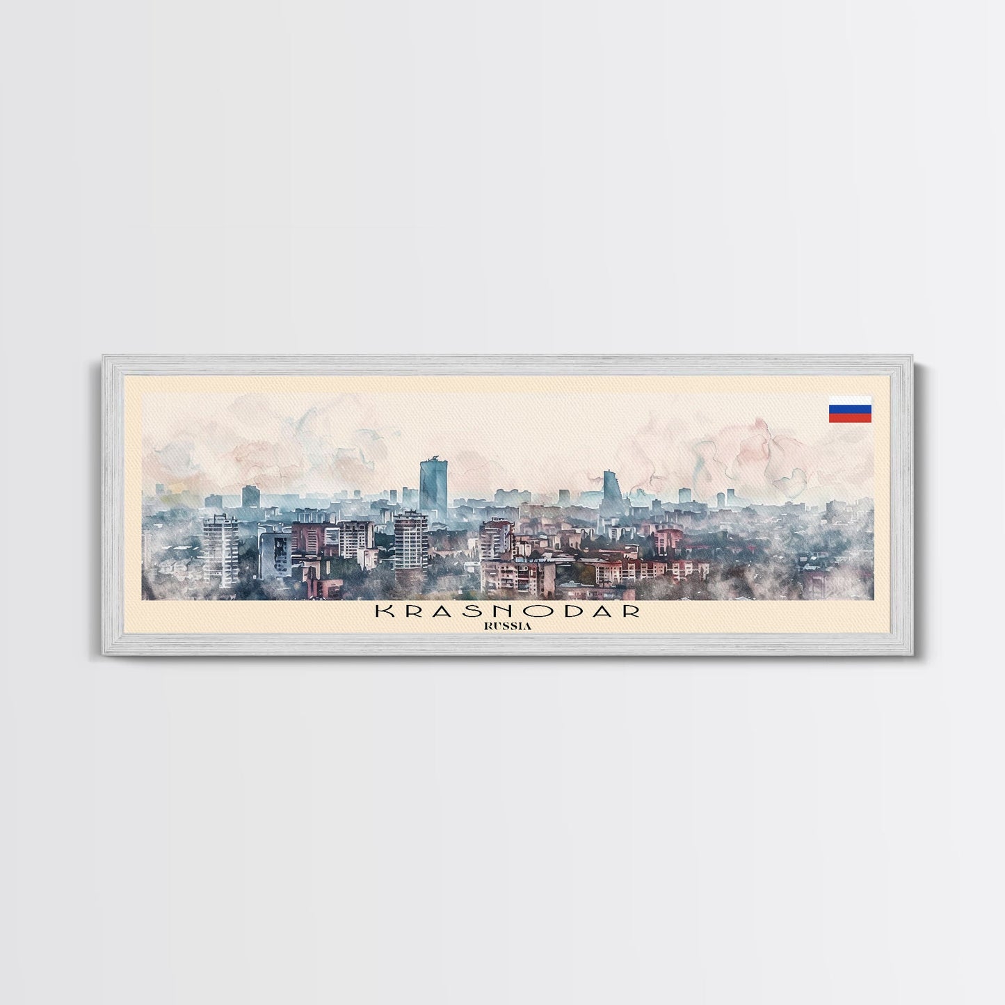 Krasnodar Russia Travel Print Wall Art, Panoramic City Art, Travel Art, Wall Decor, Vacation Gift, Framed Canvas Print Or Metal Art
